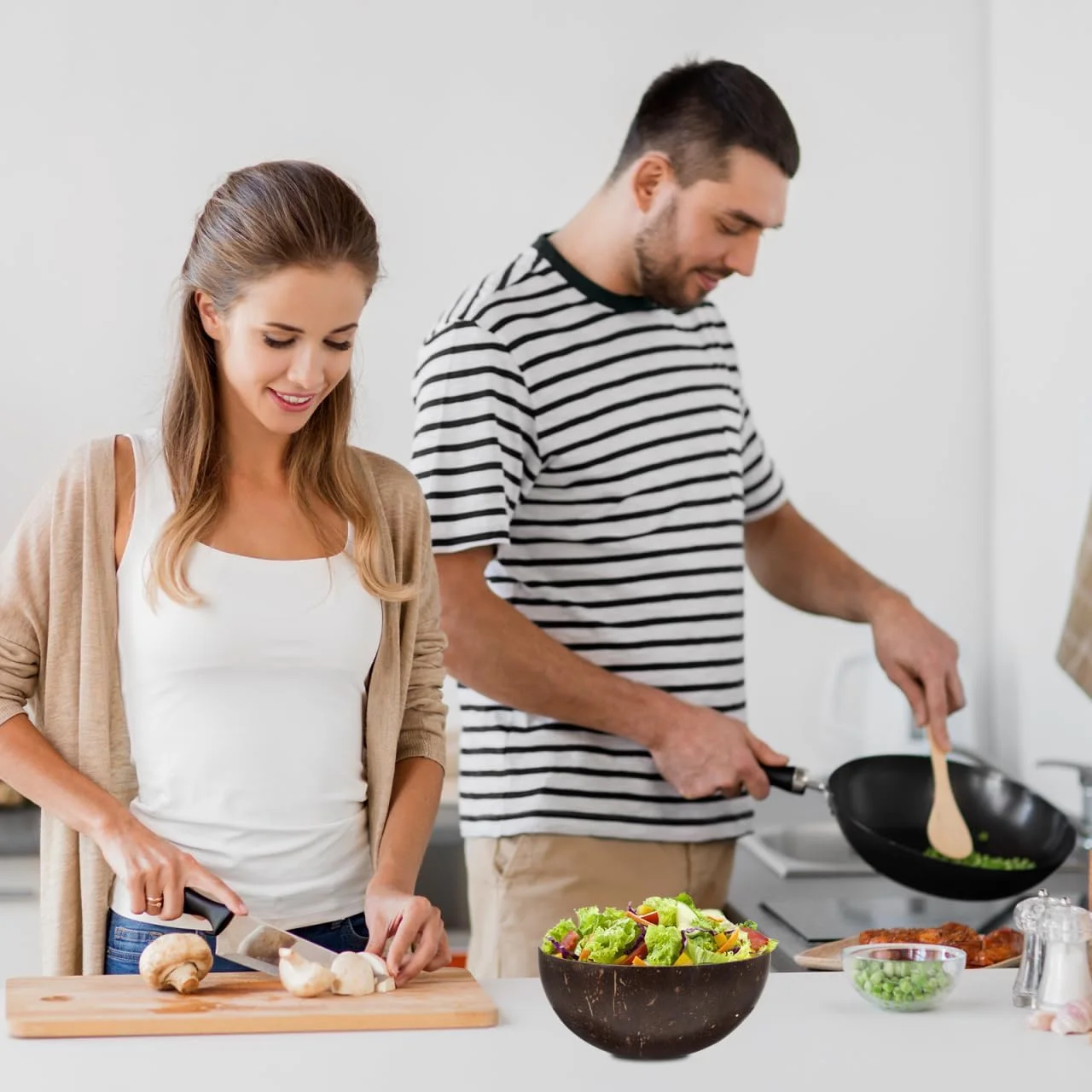 کاسه و قاشق نارگیلی Cabilock، یک ست ظروف دسر با تم هاوایی مناسب مهمانی ها، سرو میوه، بستنی و تنقلات، طبیعی و کاسه و قاشق نارگیلی Cabilock، یک ست ظروف دسر با تم هاوایی مناسب مهمانی ها، سرو میوه، بستنی و تنقلات، طبیعی و