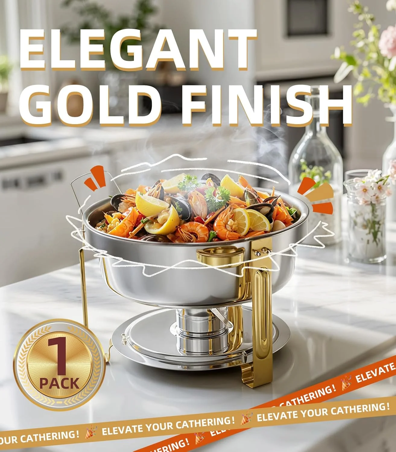 ظرف گرم نگهدارنده غذا HAAYOT با ظرفیت 6.8 لیتر، بسته 1 عددی، مناسب بوفه، ظروف گرم نگهدارنده غذا گرد استیل ضد زنگ با درب، ظروف غذا و نگهدارنده سوخت، سینی بوفه برای مهمانی ها ظرف گرم نگهدارنده غذا HAAYOT با ظرفیت 6.8 لیتر، بسته 1 عددی، مناسب بوفه، ظروف گرم نگهدارنده غذا گرد استیل ضد زنگ با درب، ظروف غذا و نگهدارنده سوخت، سینی بوفه برای مهمانی ها