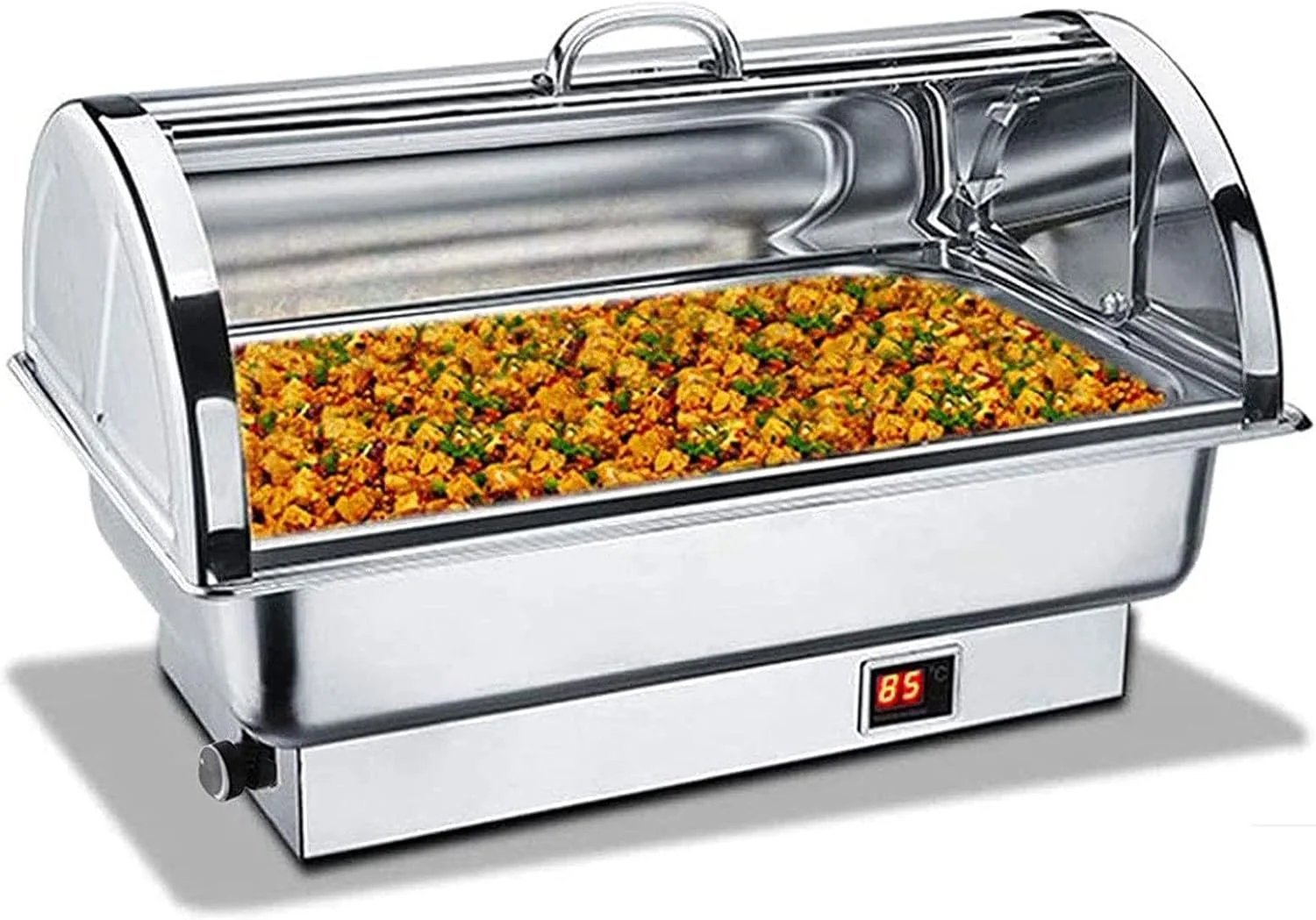 گرمکن غذا برقی بوفه ای 400 واتی با درب، مناسب برای مهمانی ها و بوفه، ظرفیت 9 لیتر - قابل تنظیم، C, A