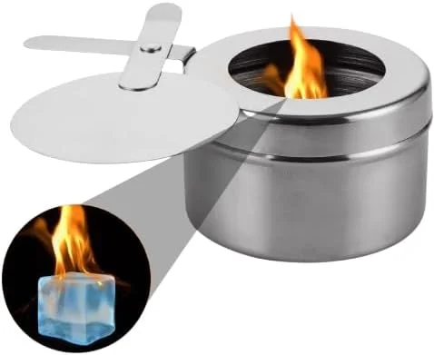 نگهدارنده سوخت استیل B&S - لوازم جانبی بادوام برای گرم نگه داشتن غذا در بوفه، طراحی مقاوم در برابر حرارت با درب و دسته، اندازه (17×9×6.3) سانتی متر برای پذیرایی و رویدادها