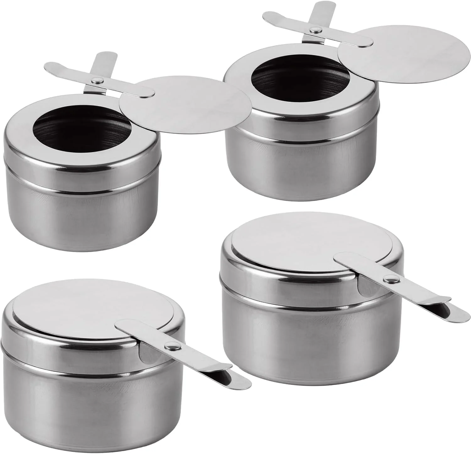 نگهدارنده سوخت استیل B&S - لوازم جانبی بادوام برای گرم نگه داشتن غذا در بوفه، طراحی مقاوم در برابر حرارت با درب و دسته، اندازه (17×9×6.3) سانتی متر برای پذیرایی و رویدادها