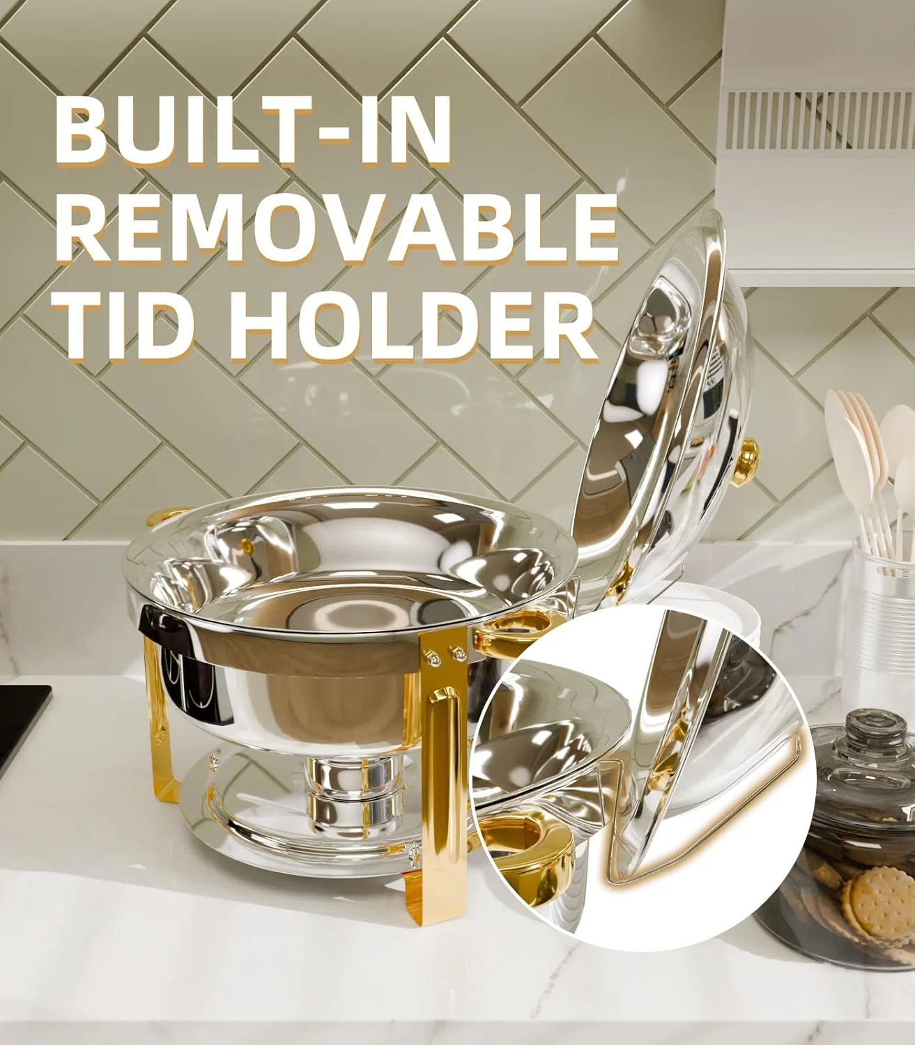 ظرف گرم نگهدارنده غذا HAAYOT با ظرفیت 6.8 لیتر، بسته 1 عددی، مناسب بوفه، ظروف گرم نگهدارنده غذا گرد استیل ضد زنگ با درب، ظروف غذا و نگهدارنده سوخت، سینی بوفه برای مهمانی ها ظرف گرم نگهدارنده غذا HAAYOT با ظرفیت 6.8 لیتر، بسته 1 عددی، مناسب بوفه، ظروف گرم نگهدارنده غذا گرد استیل ضد زنگ با درب، ظروف غذا و نگهدارنده سوخت، سینی بوفه برای مهمانی ها