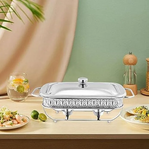 گرمکن غذا مستطیلی استیل 1.5 لیتری مناسب بوفه، پذیرایی، مهمانی ها، عروسی ها و تولدها، با قابلیت نگهداری آسان و صرفه جویی در فضا، نقره ای، نقره ای گرمکن غذا مستطیلی استیل 1.5 لیتری مناسب بوفه، پذیرایی، مهمانی ها، عروسی ها و تولدها، با قابلیت نگهداری آسان و صرفه جویی در فضا، نقره ای، نقره ای