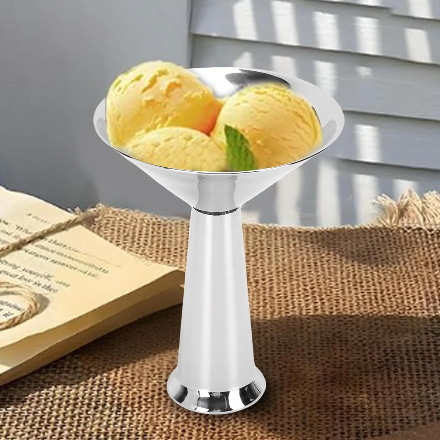 جام بستنی Depisuta، جام دسر استیل ضد زنگ پایه دار، جام های ماست، تنقلات و آبنبات برای سالاد، میوه، پودینگ، تزئینات جشن تولد و کریسمس (مخروطی) جام بستنی Depisuta، جام دسر استیل ضد زنگ پایه دار، جام های ماست، تنقلات و آبنبات برای سالاد، میوه، پودینگ، تزئینات جشن تولد و کریسمس (مخروطی)