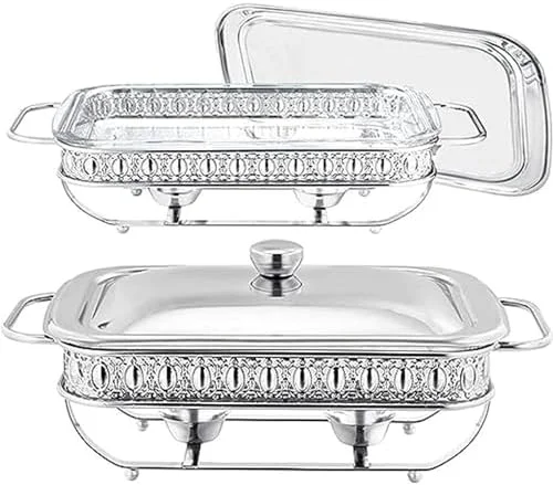 گرمکن غذا مستطیلی استیل 1.5 لیتری مناسب بوفه، پذیرایی، مهمانی ها، عروسی ها و تولدها، با قابلیت نگهداری آسان و صرفه جویی در فضا، نقره ای، نقره ای گرمکن غذا مستطیلی استیل 1.5 لیتری مناسب بوفه، پذیرایی، مهمانی ها، عروسی ها و تولدها، با قابلیت نگهداری آسان و صرفه جویی در فضا، نقره ای، نقره ای