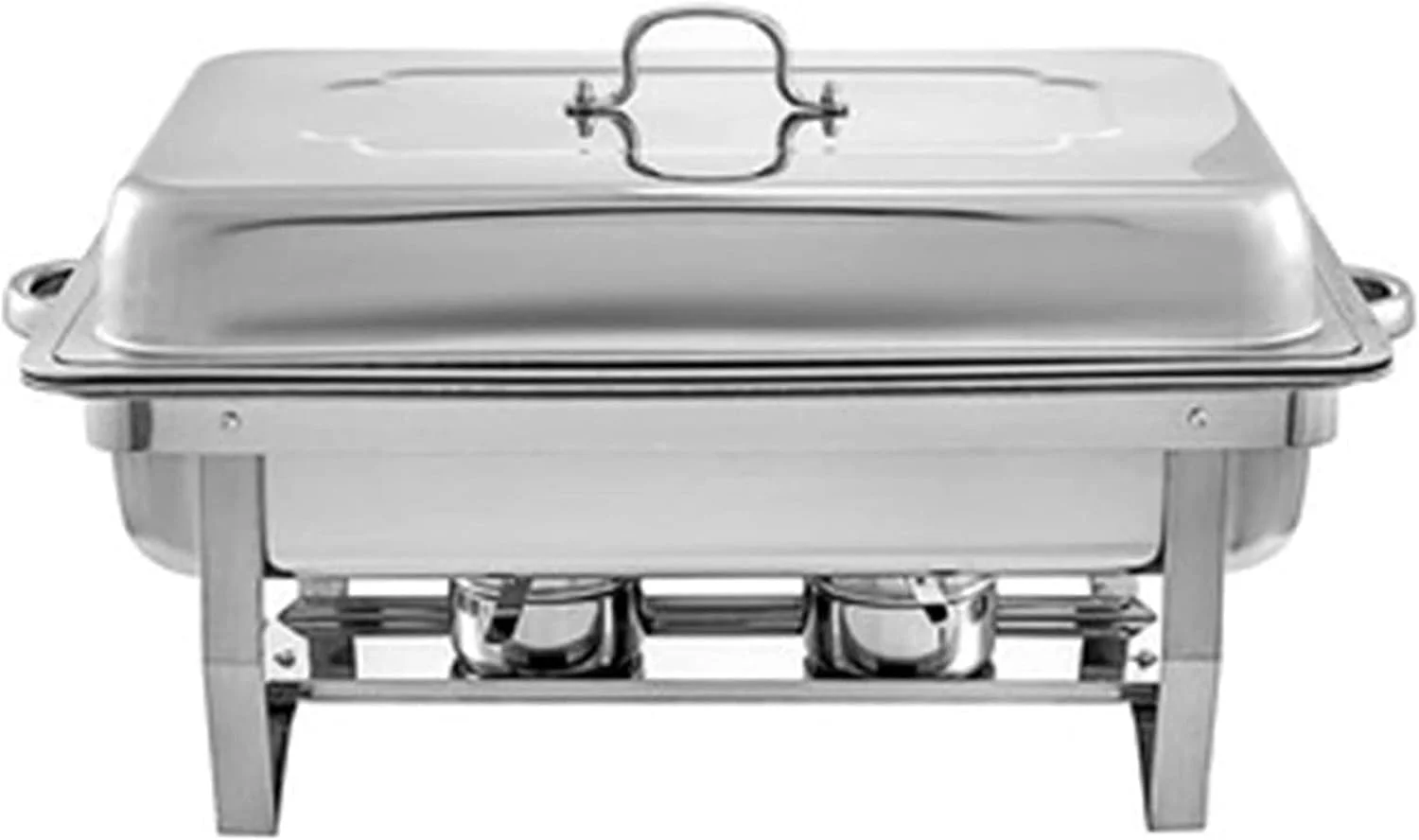 گرمکن بوفه غذا استیل ضد زنگ 9 لیتری با قاب و ظروف بخار، تجهیزات پذیرایی برای مهمانی ها و بوفه ها، نقره ای - دو محفظه، نقره ای - تک محفظه گرمکن بوفه غذا استیل ضد زنگ 9 لیتری با قاب و ظروف بخار، تجهیزات پذیرایی برای مهمانی ها و بوفه ها، نقره ای - دو محفظه، نقره ای - تک محفظه