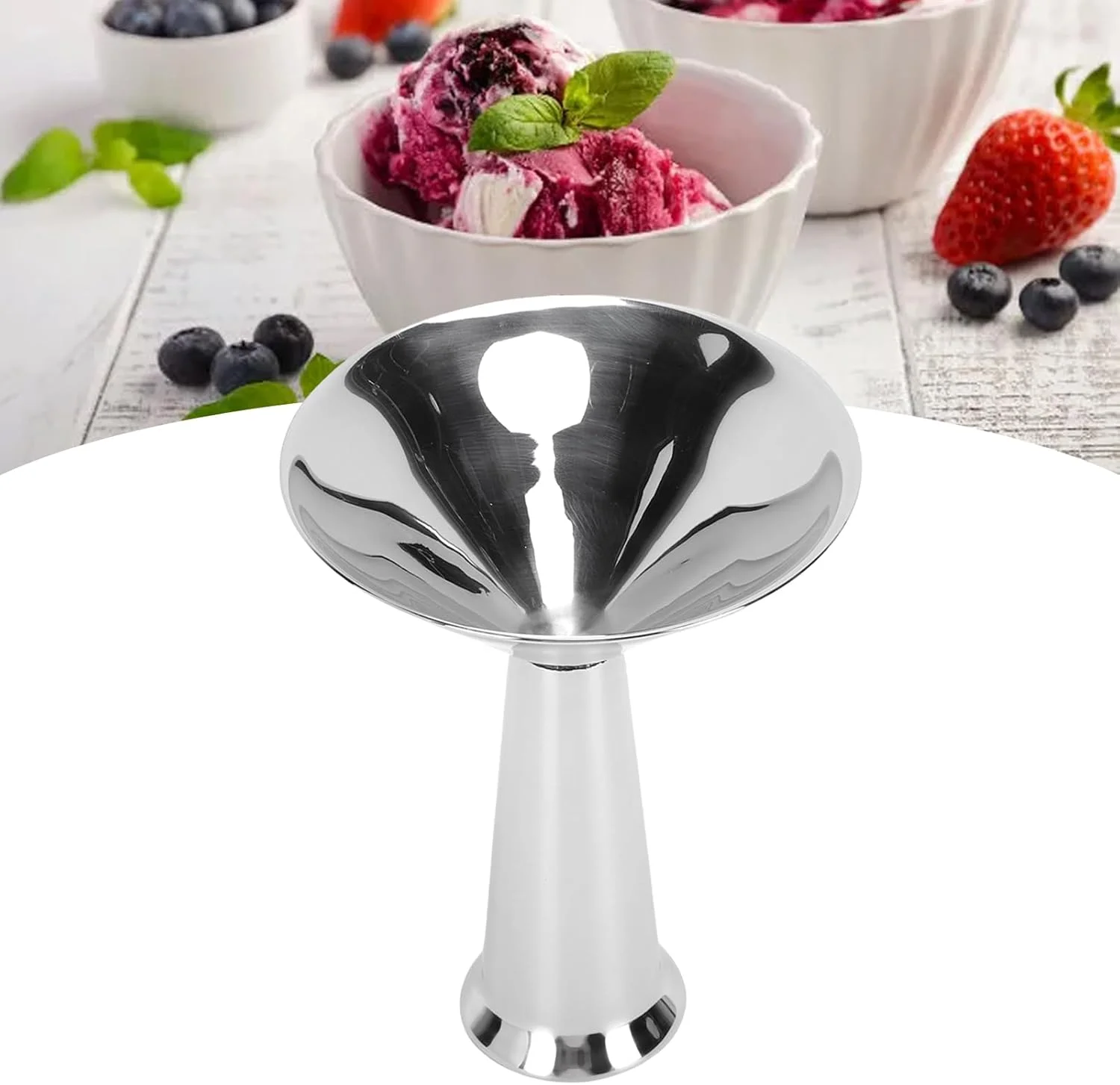 جام بستنی Depisuta، جام دسر استیل ضد زنگ پایه دار، جام های ماست، تنقلات و آبنبات برای سالاد، میوه، پودینگ، تزئینات جشن تولد و کریسمس (مخروطی) جام بستنی Depisuta، جام دسر استیل ضد زنگ پایه دار، جام های ماست، تنقلات و آبنبات برای سالاد، میوه، پودینگ، تزئینات جشن تولد و کریسمس (مخروطی)