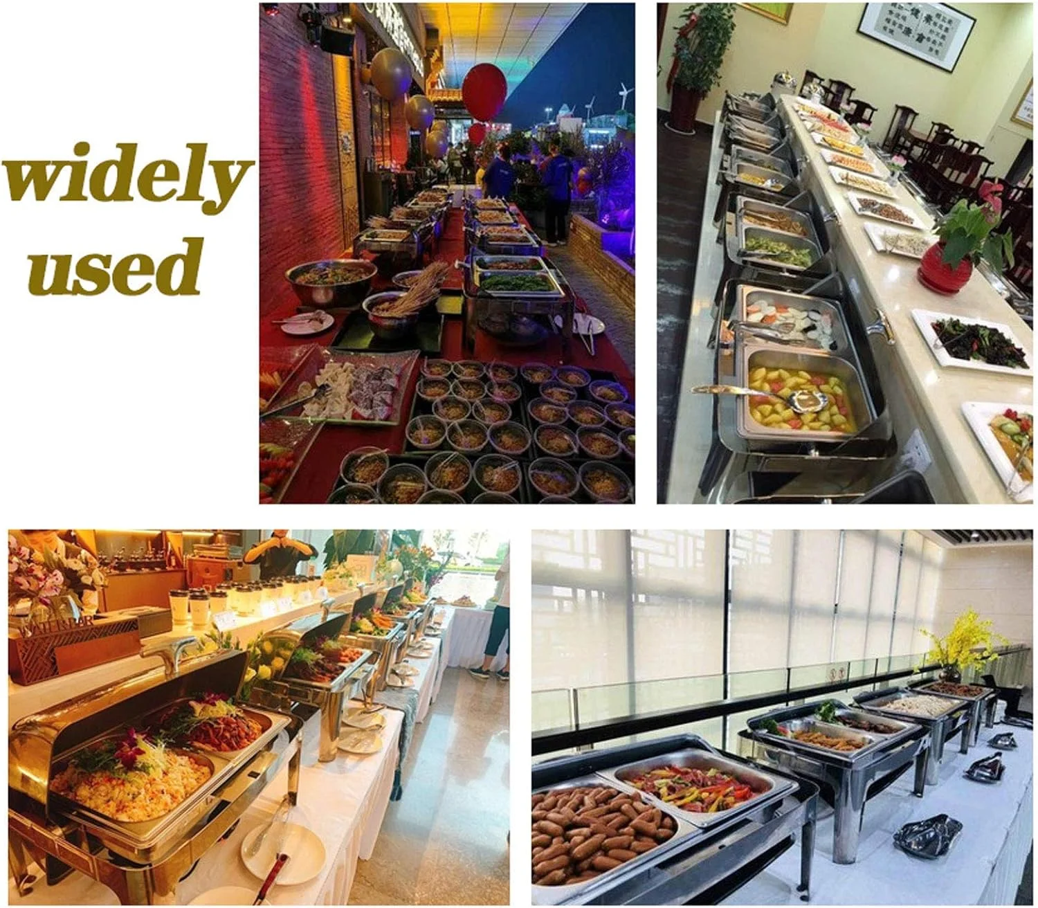 گرمکن غذا KKRKEM، گرم نگهدارنده غذا برای پذیرایی، گرمکن بوفه استیل ضد زنگ 9 لیتری به همراه درب، ایده آل برای هر مهمانی، مسابقه فوتبال و دورهمی اداری (C)