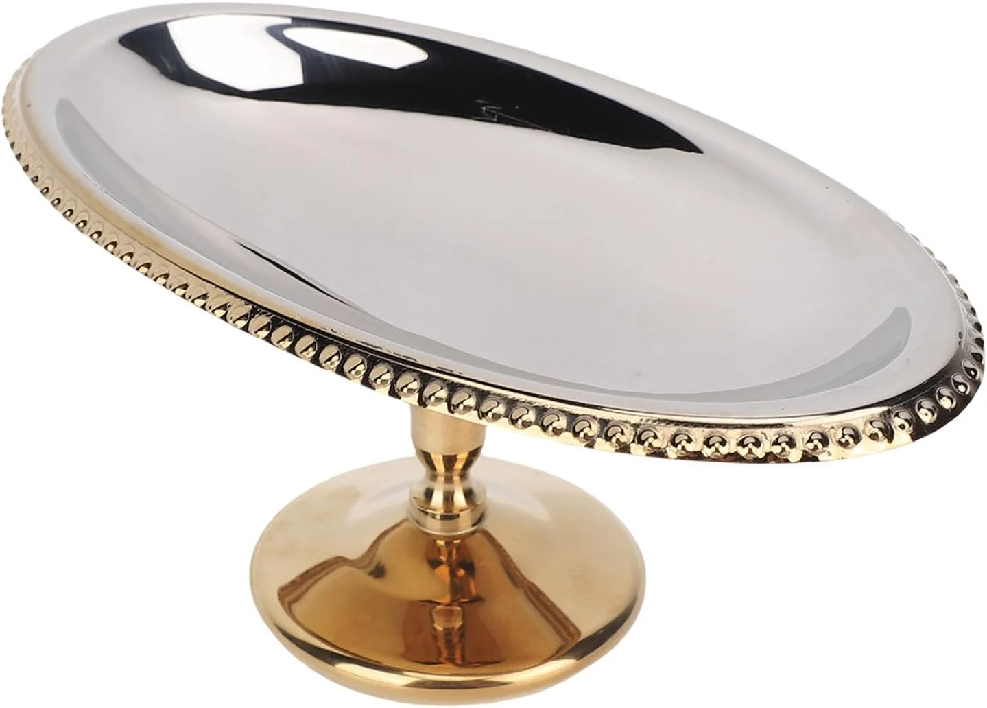 جام بستنی GLOGLOW، کاسه های دسر استیل ضد زنگ، کاسه های کوچک گرد پایه دار برای ماست، تنقلات، آب نبات با نقطه های بیضی طلایی برای سالاد، میوه، پودینگ، مهمانی