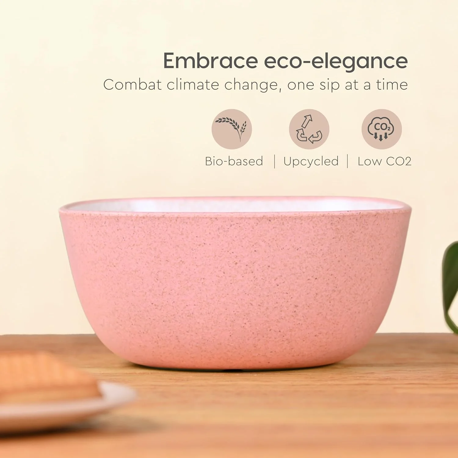 کاسه سوپ کوچک سازگار با محیط زیست Eha | کاسه بستنی | کاسه دسر | 300 میلی لیتر | ساخته شده با الیاف بامبو و پوسته برنج | کاسه مناسب مایکروویو | ست کاسه سرو 4 عددی | چند رنگ