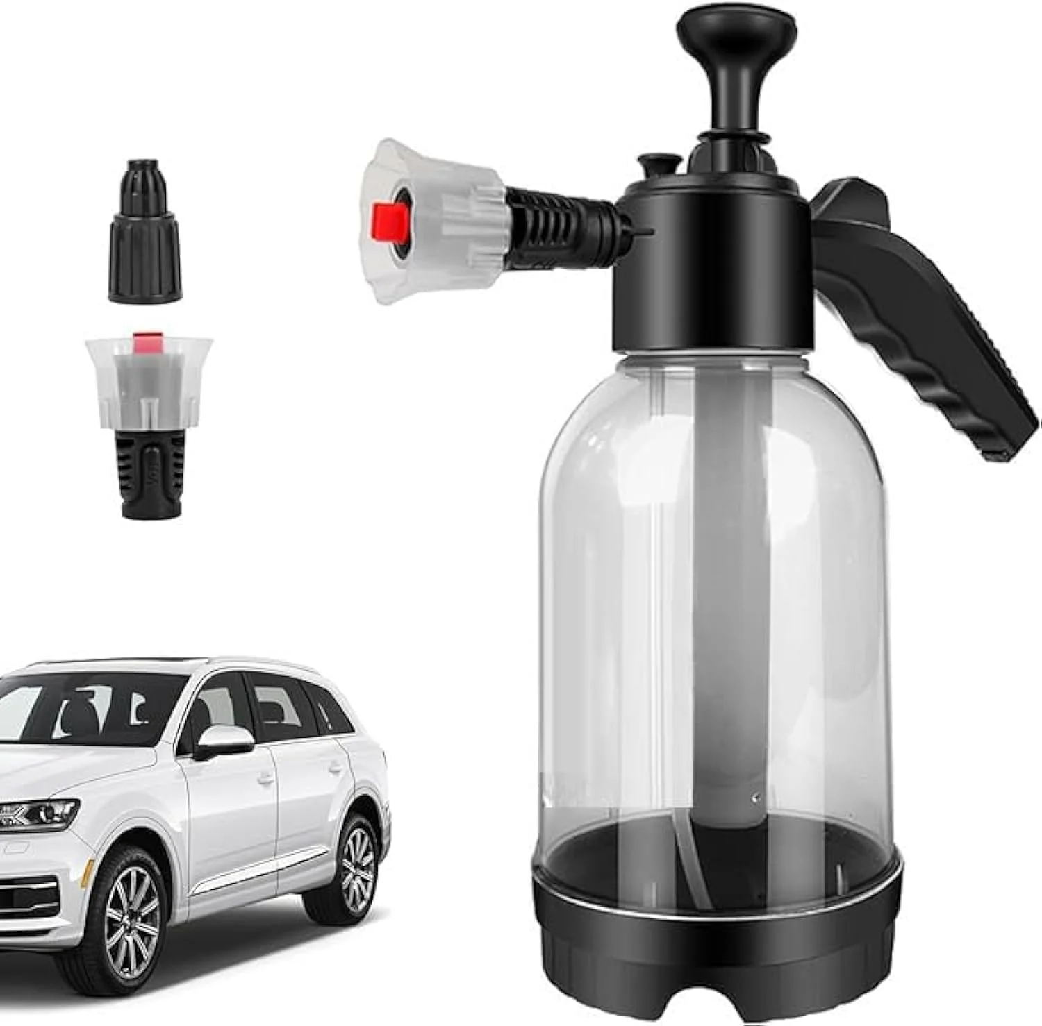 اسپری فوم برفکی VIORA با ظرفیت 2 لیتر – پمپ دستی فشار قوی، تفنگ فوم ضخیم برای شستشوی خودرو، بطری اسپری صابون تحت فشار حرفه ای برای تمیز کردن خودرو