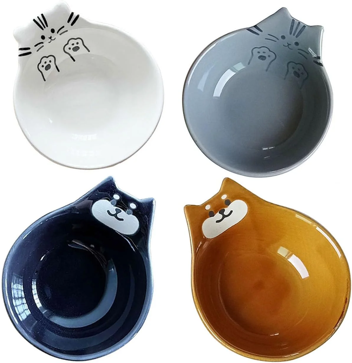 ست کاسه دسر سرامیکی FYUEROPA، ظروف کوچک سرو برای تنقلات، بستنی، میوه، ظروف جانبی و کاسه های دیپ، 120 میلی لیتر - ست 4 عددی ست کاسه دسر سرامیکی FYUEROPA، ظروف کوچک سرو برای تنقلات، بستنی، میوه، ظروف جانبی و کاسه های دیپ، 120 میلی لیتر - ست 4 عددی