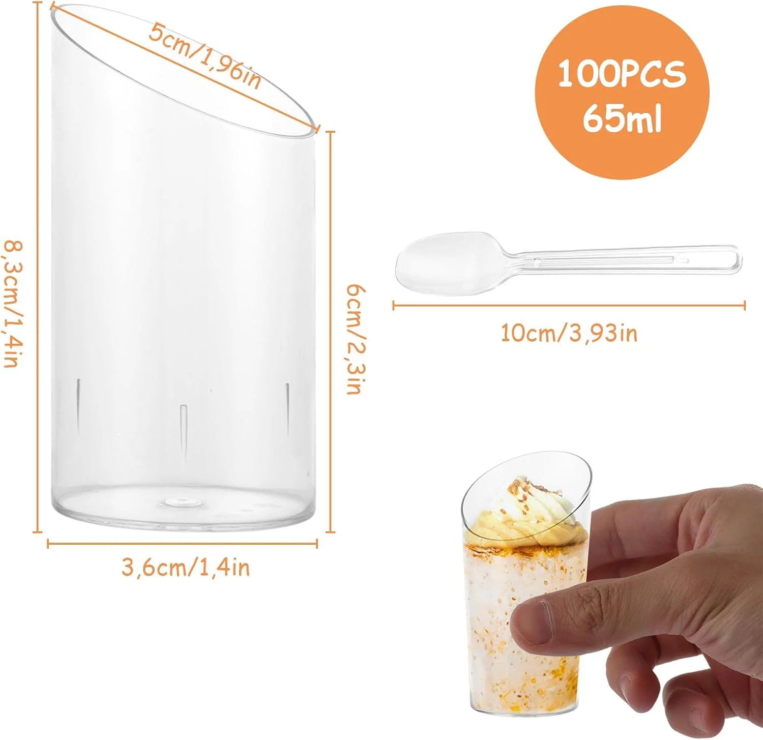 بسته 100 عددی مینی کاسه دسر پلاستیکی FWEEK، فنجان دسر پلاستیکی 65 میلی لیتری، فنجان دسر برای موس، پودینگ، دسر، عروسی، جشن تولد بسته 100 عددی مینی کاسه دسر پلاستیکی FWEEK، فنجان دسر پلاستیکی 65 میلی لیتری، فنجان دسر برای موس، پودینگ، دسر، عروسی، جشن تولد