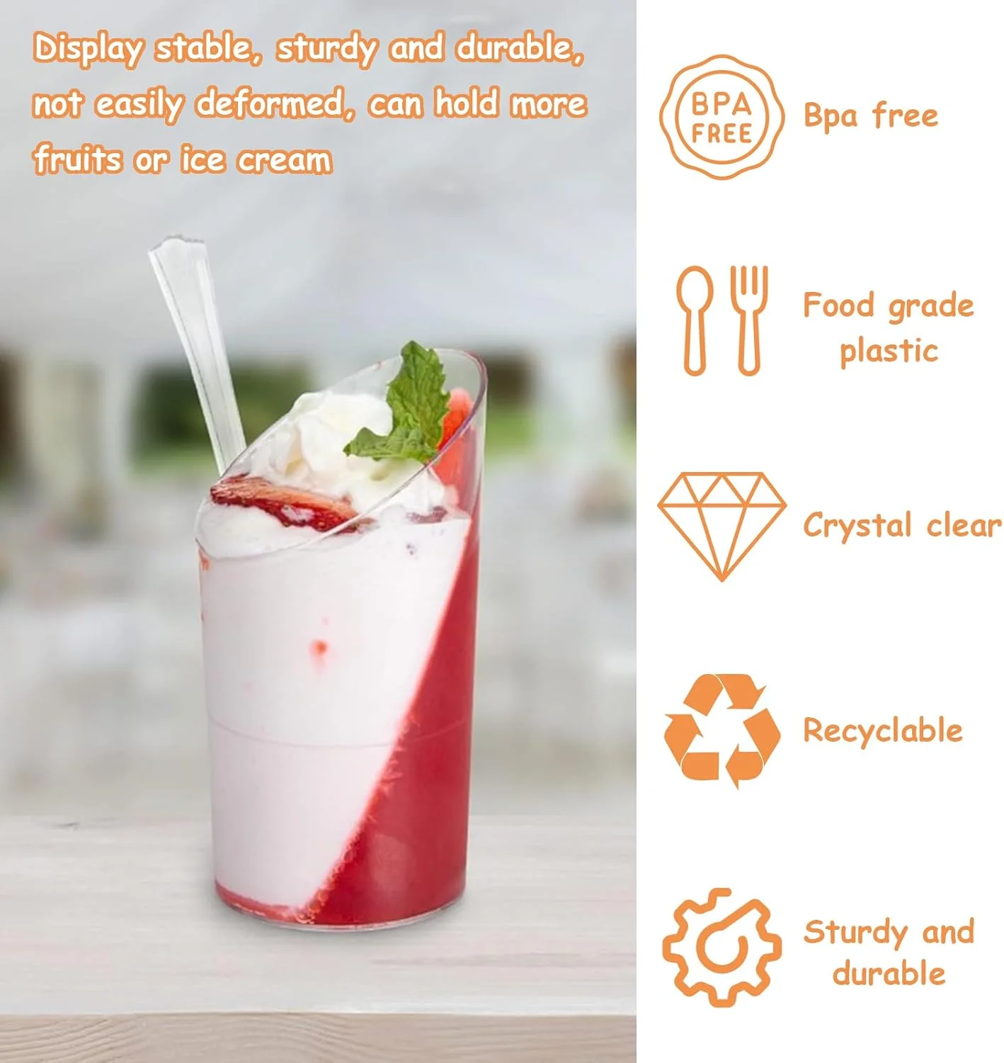 بسته 100 عددی مینی کاسه دسر پلاستیکی FWEEK، فنجان دسر پلاستیکی 65 میلی لیتری، فنجان دسر برای موس، پودینگ، دسر، عروسی، جشن تولد بسته 100 عددی مینی کاسه دسر پلاستیکی FWEEK، فنجان دسر پلاستیکی 65 میلی لیتری، فنجان دسر برای موس، پودینگ، دسر، عروسی، جشن تولد