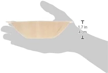 کاسه چوبی مربع شکل سرگرم کننده از جنس صنوبر 6.5 اینچی - کاسه قابل حمل و سبک وزن برای سرو صبحانه، غلات و دسر | قابل استفاده در ماشین ظرفشویی و مایکروویو | ایده آل برای دسر، بستنی (بسته 10 عددی)