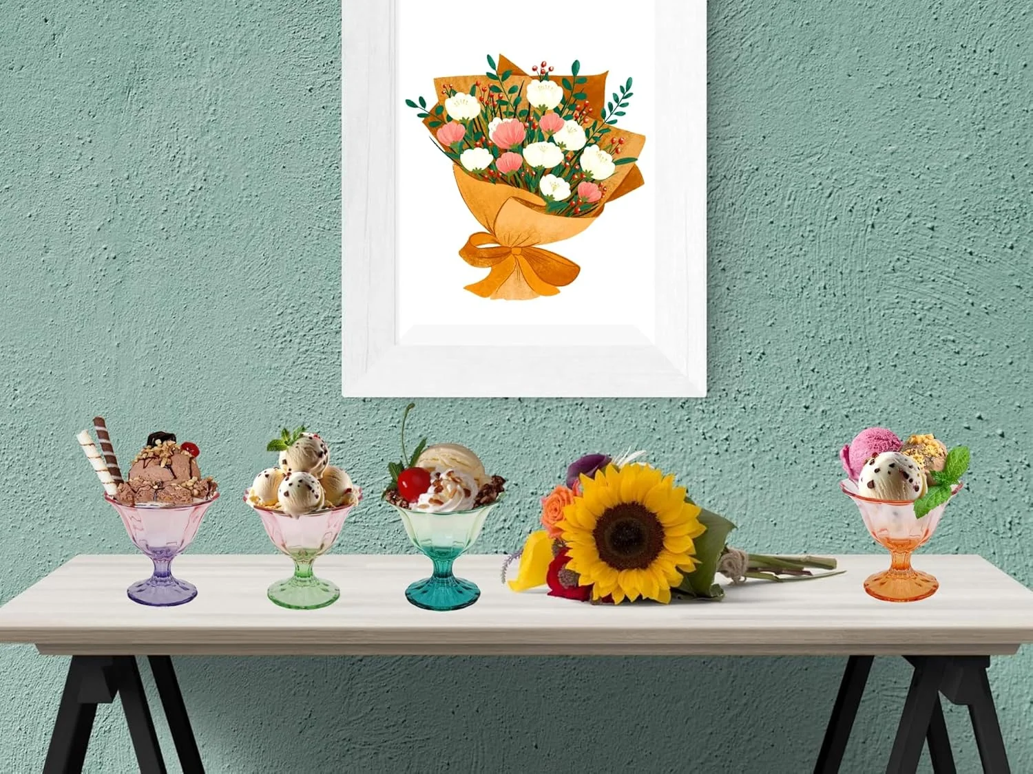 ظروف دسر بستنی FESTLOVE، ست 4 تایی کاسه شیشه ای پایه دار 300 میلی لیتری، فنجان نوشیدنی شفاف نارنجی برای بستنی، دسر، آب نبات، میوه، بستنی، پودینگ میان وعده ظروف دسر بستنی FESTLOVE، ست 4 تایی کاسه شیشه ای پایه دار 300 میلی لیتری، فنجان نوشیدنی شفاف نارنجی برای بستنی، دسر، آب نبات، میوه، بستنی، پودینگ میان وعده