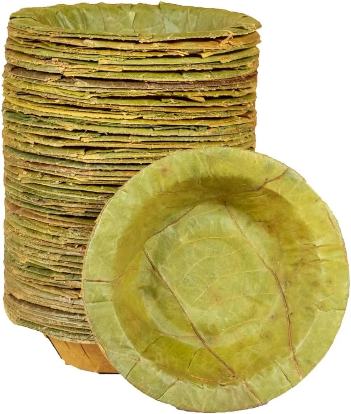 ظرف دسر یکبار مصرف برگ سالی سالم خوراکی، (همراه با ورق های موجدار)، کوچک، 3.5 اینچ، مجموعه 50 عددی، سبز ظرف دسر یکبار مصرف برگ سالی سالم خوراکی، (همراه با ورق های موجدار)، کوچک، 3.5 اینچ، مجموعه 50 عددی، سبز