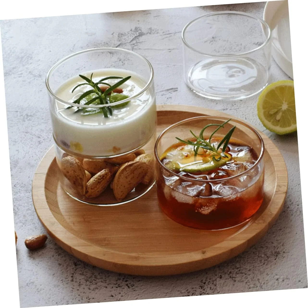 Healifty 2 عدد فنجان قالب پودینگ کاسه دسر با درب ظروف آب نبات فنجان های دسر شفاف فنجان های ماست شیشه ای فنجان های کاستارد شفاف کاسه دسر گرد لوازم جانبی دسر شفاف شیشه ای آب میوه