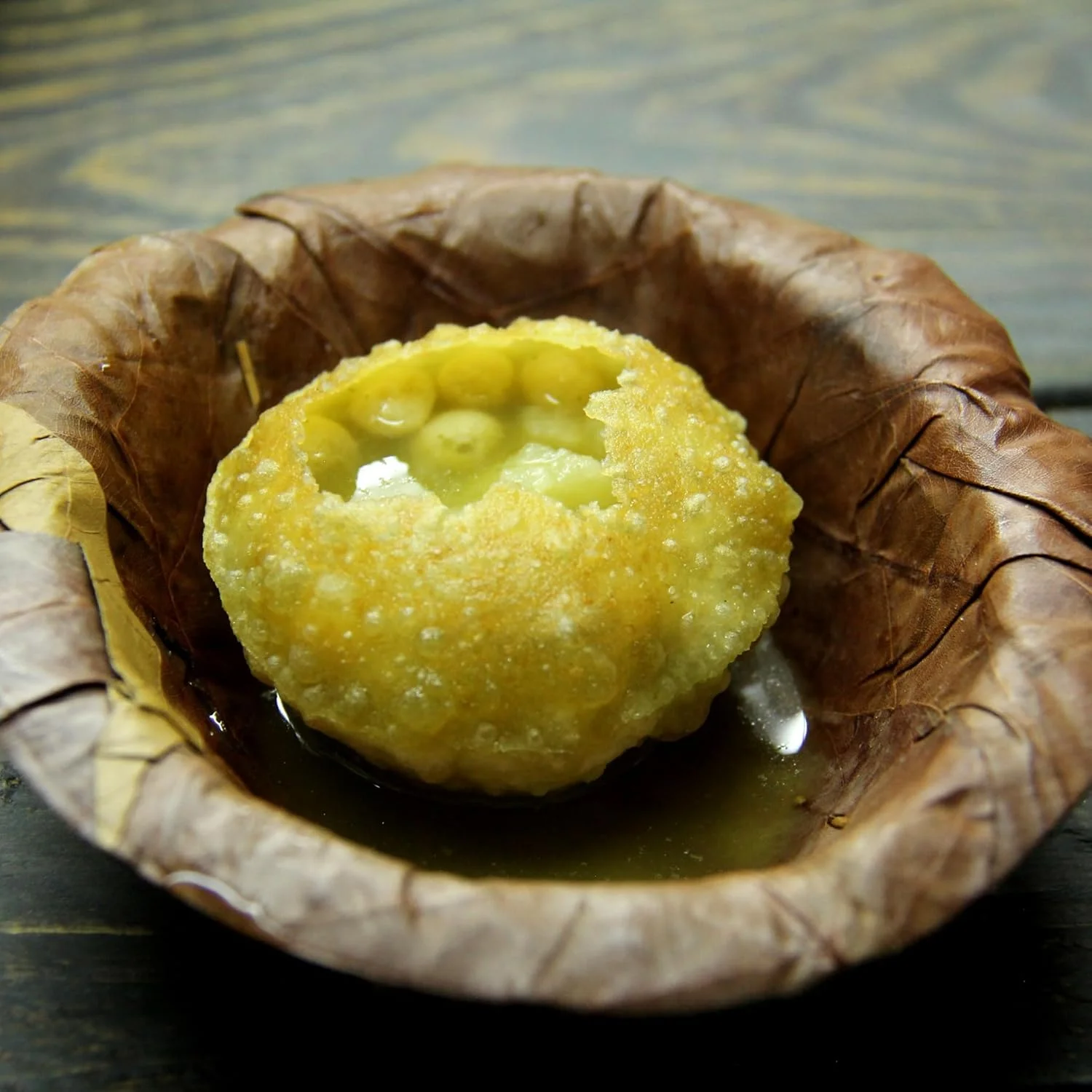 ظرف دسر یکبار مصرف برگ سالی سالم خوراکی، (همراه با ورق های موجدار)، کوچک، 3.5 اینچ، مجموعه 50 عددی، سبز