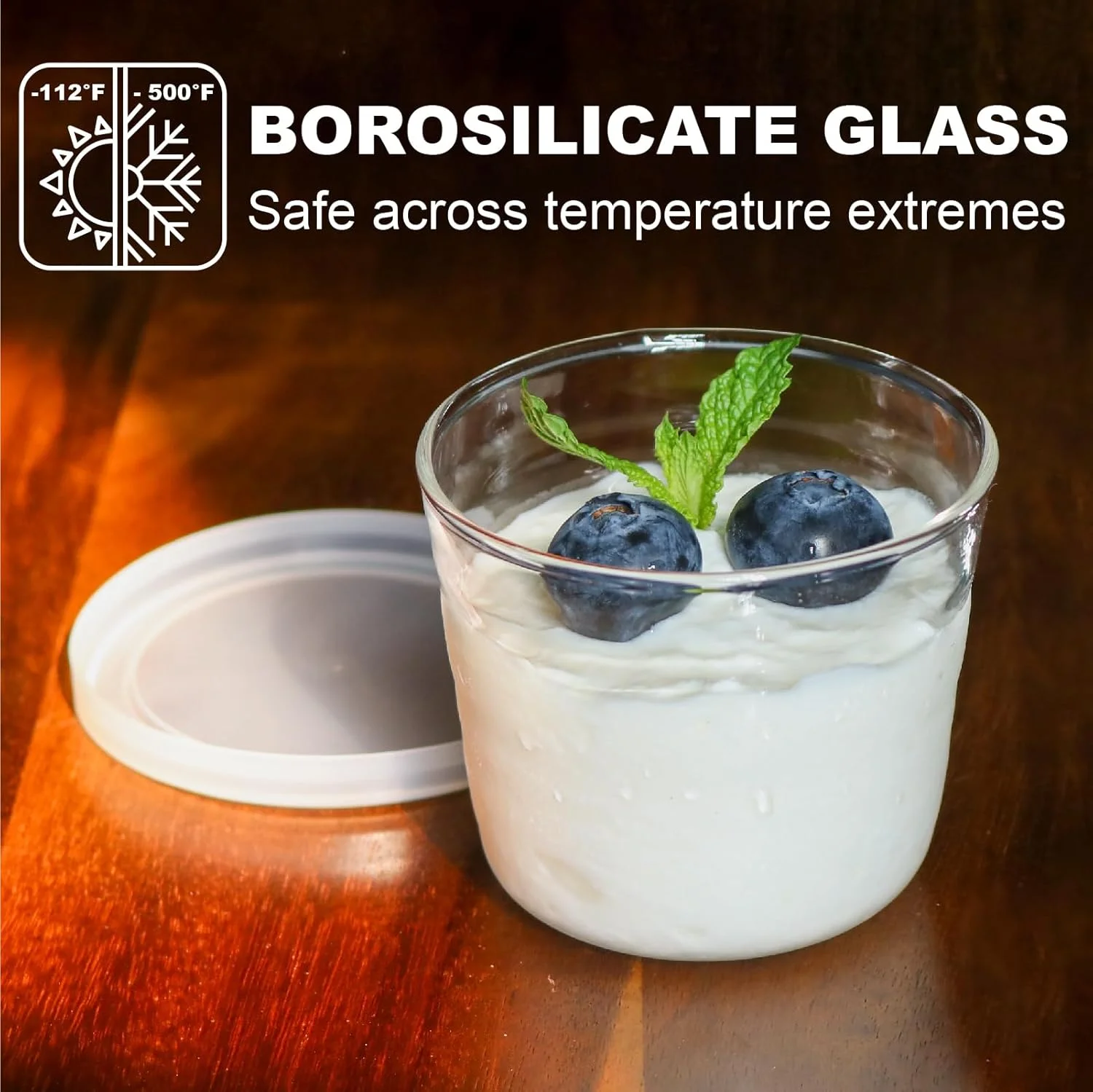 کاسه های شیشه ای کوچک هیل اسپرینگ با درب های جداشدنی، ست 6 عددی، کاسه دسر برای پودینگ و ژله، ظروف شفاف 200 میلی لیتری برای آماده سازی غذا، پخت و پز و نگهداری مواد غذایی