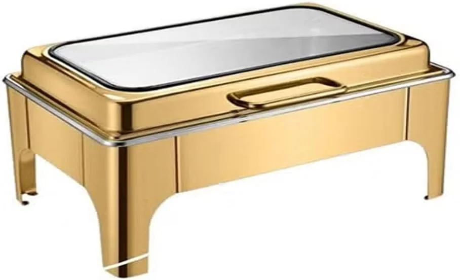 گرمکن غذا استیل ضد زنگ HTH با فریم تاشو، شامل ظرف گرمکن با درب، ظرف آب و ظرف غذا - مناسب بوفه، پذیرایی، عروسی، مراسم و مهمانی ها گرمکن غذا استیل ضد زنگ HTH با فریم تاشو، شامل ظرف گرمکن با درب، ظرف آب و ظرف غذا - مناسب بوفه، پذیرایی، عروسی، مراسم و مهمانی ها