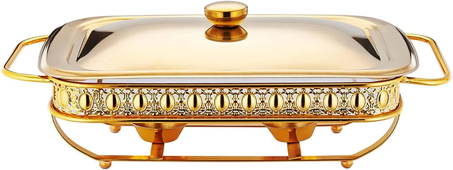 ست گرم نگهدارنده غذا استیل JYHCD، ظرف گرم کننده غذا 2 لیتری برای مهمانی ها، ظروف مستطیلی گرم کننده با درب و نگهدارنده برای عروسی ها، مهمانی ها، ضیافت ها، رویدادهای پذیرایی، کریسمس، هالووین، طلایی ست گرم نگهدارنده غذا استیل JYHCD، ظرف گرم کننده غذا 2 لیتری برای مهمانی ها، ظروف مستطیلی گرم کننده با درب و نگهدارنده برای عروسی ها، مهمانی ها، ضیافت ها، رویدادهای پذیرایی، کریسمس، هالووین، طلایی