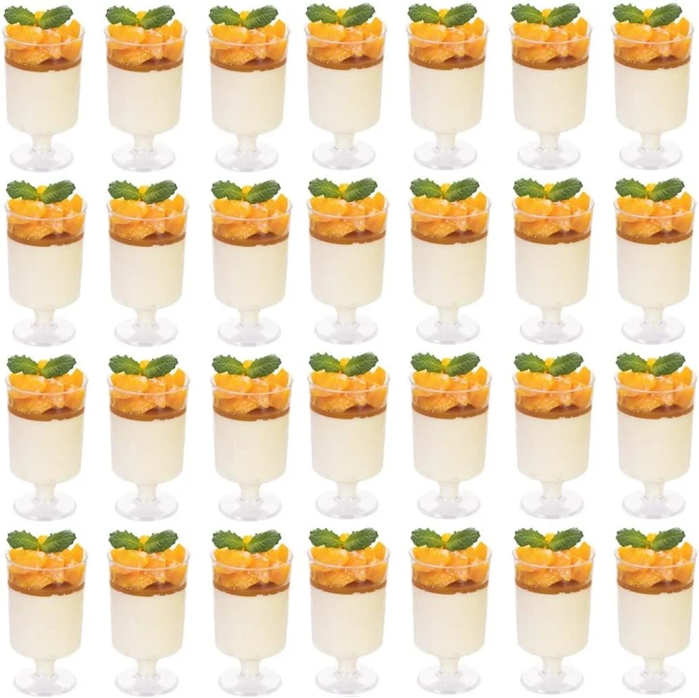 KAHEIGN بسته 60 عددی مینی فنجان دسر، فنجان های دسر پلاستیکی گرد 100 میلی لیتری، فنجان پیش غذای شفاف پارفه، کاسه سرو قابل استفاده مجدد برای پودینگ دسر موس مهمانی (8.5 x 5 سانتی متر) KAHEIGN بسته 60 عددی مینی فنجان دسر، فنجان های دسر پلاستیکی گرد 100 میلی لیتری، فنجان پیش غذای شفاف پارفه، کاسه سرو قابل استفاده مجدد برای پودینگ دسر موس مهمانی (8.5 x 5 سانتی متر)