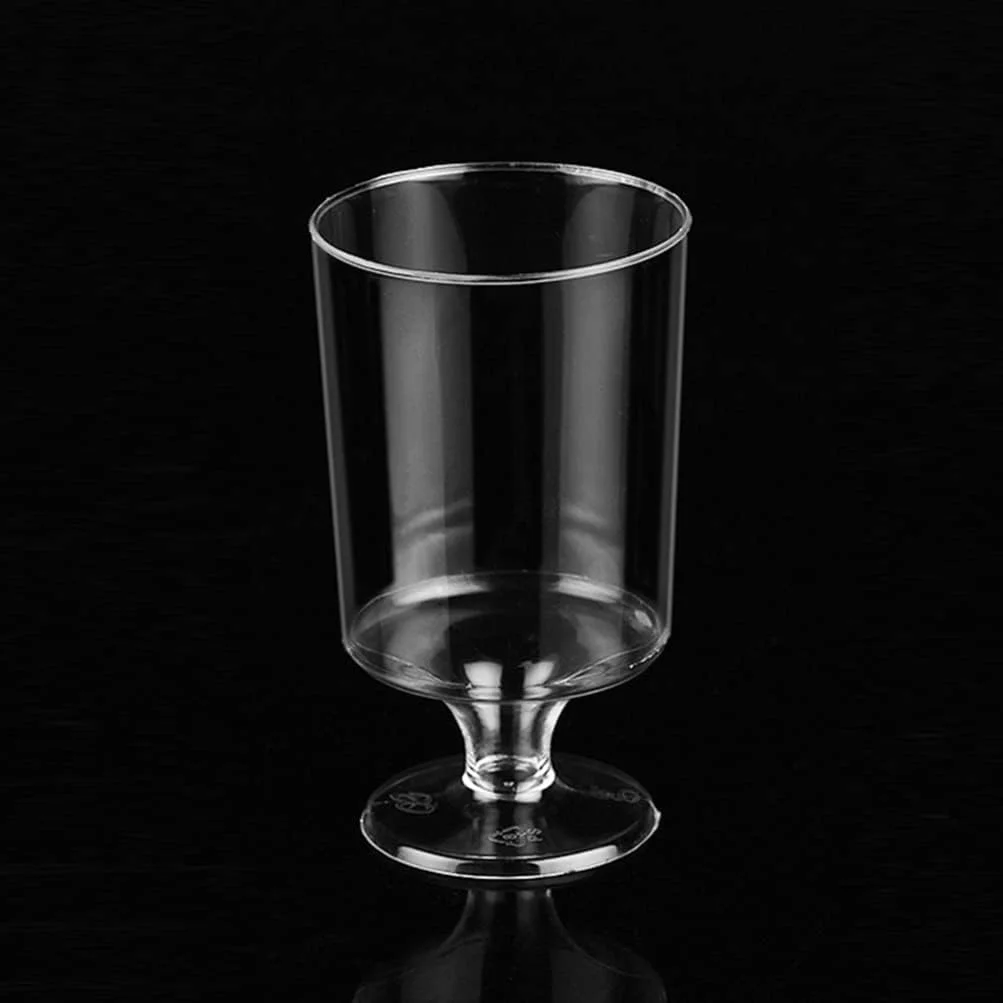 KAHEIGN بسته 60 عددی مینی فنجان دسر، فنجان های دسر پلاستیکی گرد 100 میلی لیتری، فنجان پیش غذای شفاف پارفه، کاسه سرو قابل استفاده مجدد برای پودینگ دسر موس مهمانی (8.5 x 5 سانتی متر)