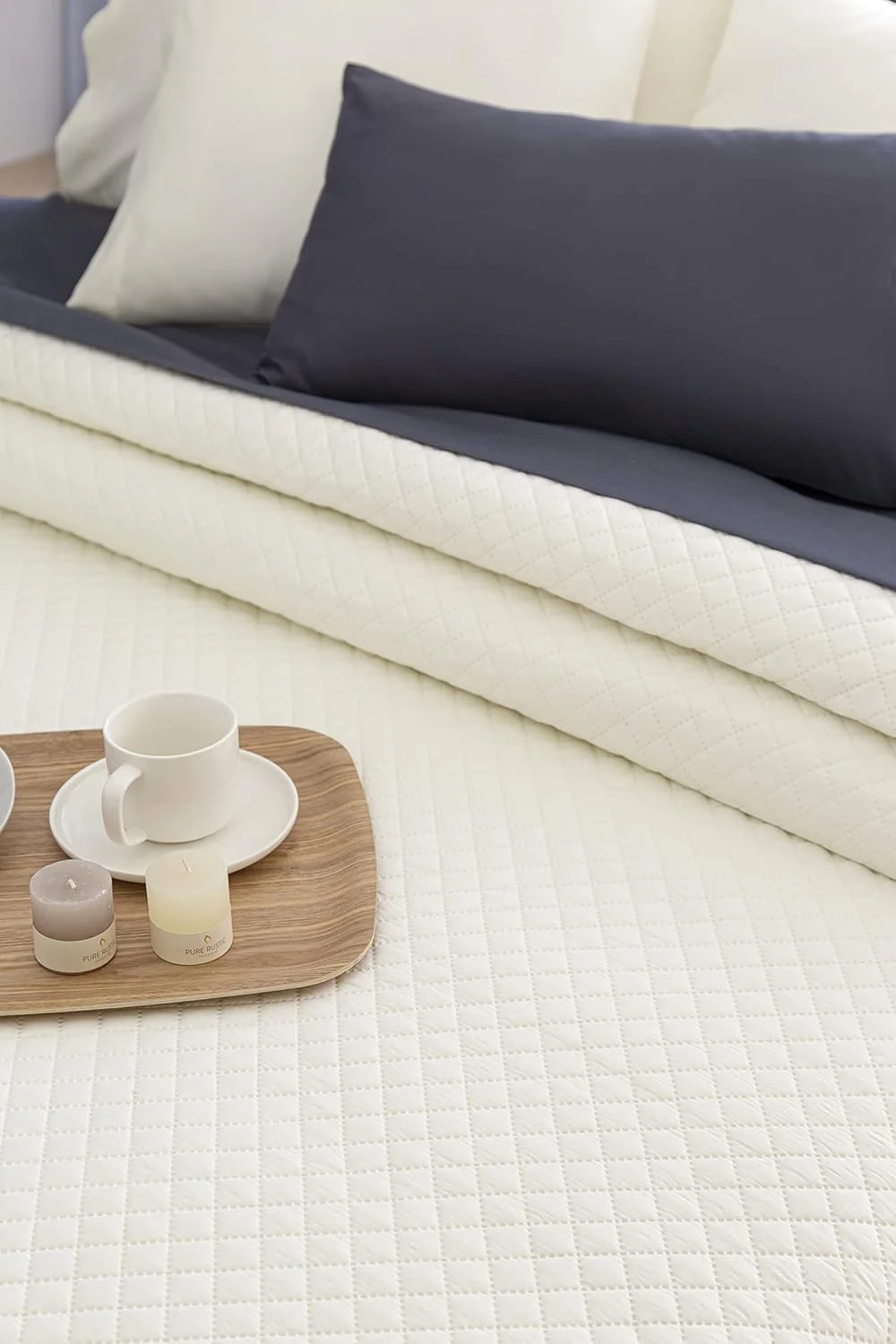 تودوکاما - روتختی بوفی ظریف با طرح لوزی، برای بهار، تابستان، پاییز و زمستان. 100% میکروفیبر فوق العاده نرم، روتختی چند منظوره. تخت 105-200x260 سانتی متر بژ