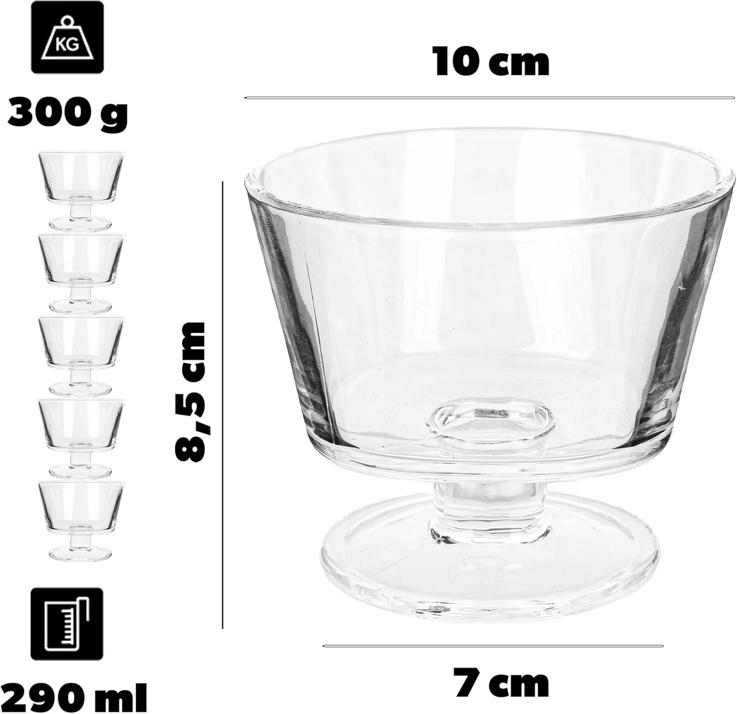 بستنی خوری کاداکس، ظرف دسر 280 میلی لیتری ساخته شده از شیشه، لیوان بستنی 10.6 × 9.4 سانتی متر، کاسه ژله میوه قابل شستشو در ماشین ظرفشویی، فنجان دسر برای بستنی (280 میلی لیتر، مجموعه 6 عددی) بستنی خوری کاداکس، ظرف دسر 280 میلی لیتری ساخته شده از شیشه، لیوان بستنی 10.6 × 9.4 سانتی متر، کاسه ژله میوه قابل شستشو در ماشین ظرفشویی، فنجان دسر برای بستنی (280 میلی لیتر، مجموعه 6 عددی)