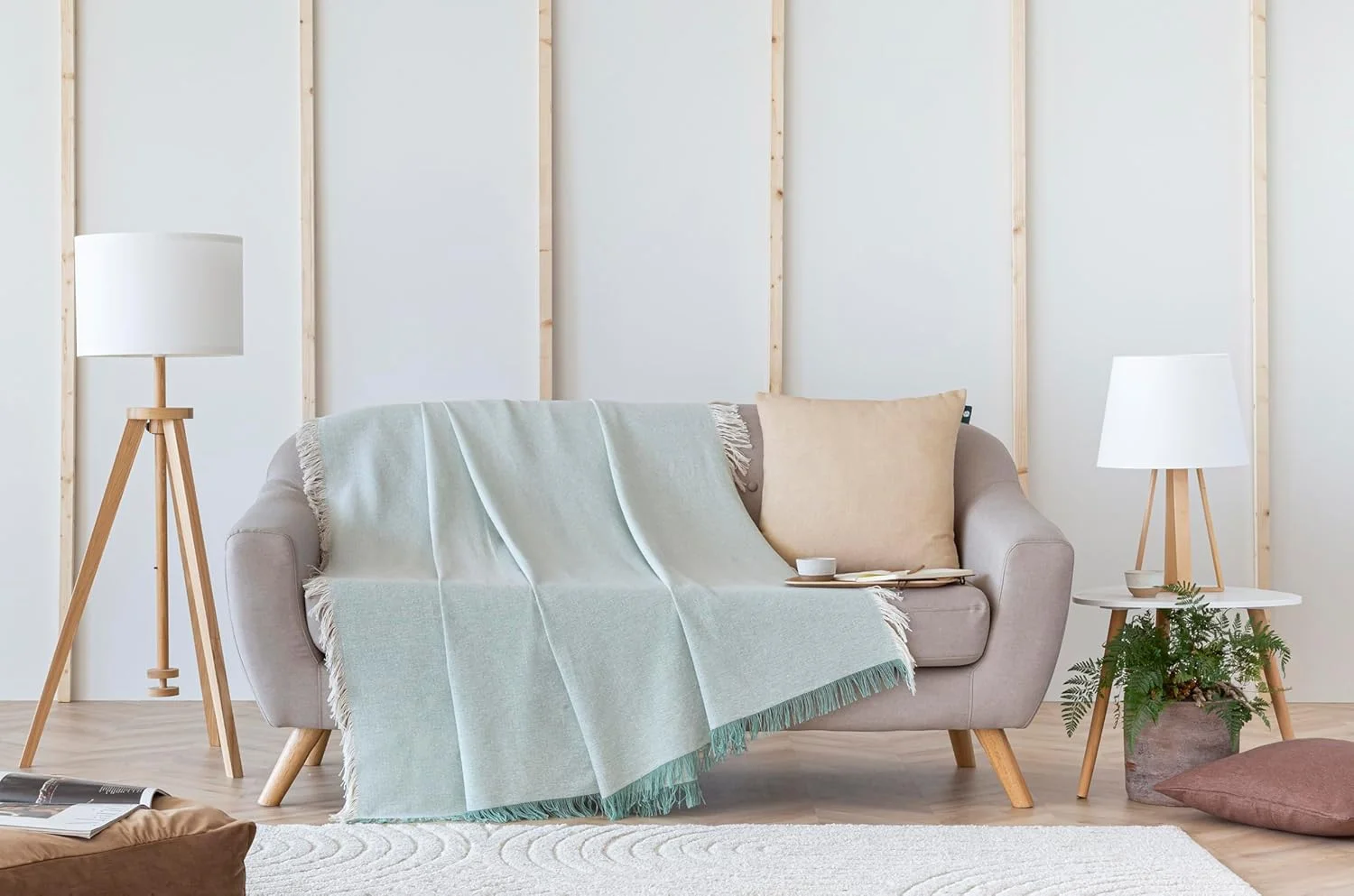 رو تختی چند منظوره تودوکاما، روکش مبل، پتوی تخت، پتوی مبل، جاراپاس ساده (180 x 260 سانتی متر، سبز)