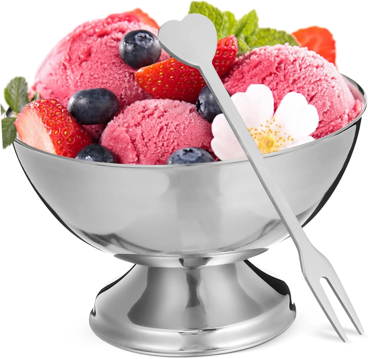 جام بستنی Ipetboom، جام سالاد، نگهدارنده اسنک، کاسه میوه، کاسه بستنی استیل ضد زنگ خلاقانه، جام دسر، میوه، اسنک، آب نبات، متوسط جام بستنی Ipetboom، جام سالاد، نگهدارنده اسنک، کاسه میوه، کاسه بستنی استیل ضد زنگ خلاقانه، جام دسر، میوه، اسنک، آب نبات، متوسط