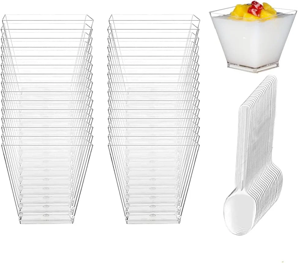 ظروف دسر پلاستیکی Jesdavan، کاسه دسر 60 میلی لیتری، 50 عدد کاسه دسر با قاشق، کاسه دسر قابل استفاده مجدد، فنجان دسر پلاستیکی DIY، ست کاسه دسر برای خانه، دسر، پیک نیک، مهمانی ظروف دسر پلاستیکی Jesdavan، کاسه دسر 60 میلی لیتری، 50 عدد کاسه دسر با قاشق، کاسه دسر قابل استفاده مجدد، فنجان دسر پلاستیکی DIY، ست کاسه دسر برای خانه، دسر، پیک نیک، مهمانی