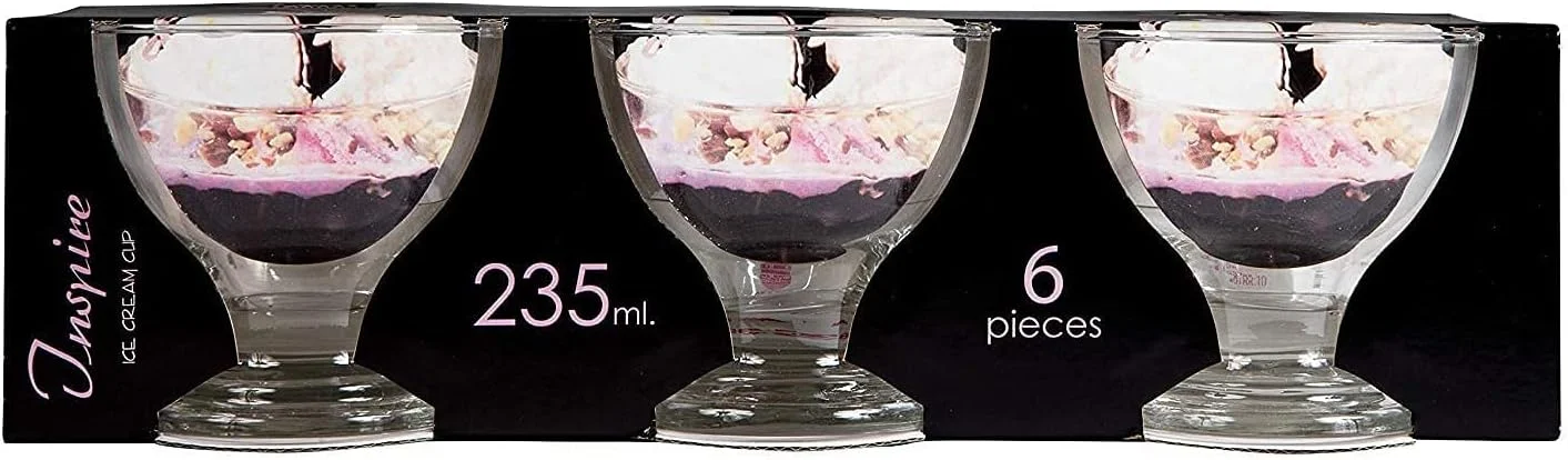 ظروف دسر/بستنی پایه دار شیشه ای Inspire (235 میلی لیتر) - بسته 6 عددی ظروف دسر/بستنی پایه دار شیشه ای Inspire (235 میلی لیتر) - بسته 6 عددی