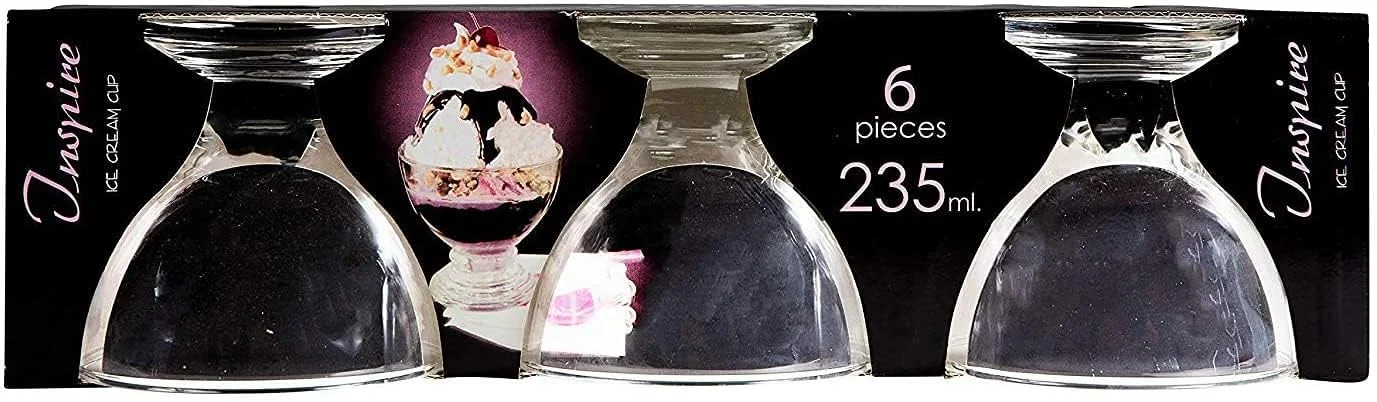 ظروف دسر/بستنی پایه دار شیشه ای Inspire (235 میلی لیتر) - بسته 6 عددی ظروف دسر/بستنی پایه دار شیشه ای Inspire (235 میلی لیتر) - بسته 6 عددی