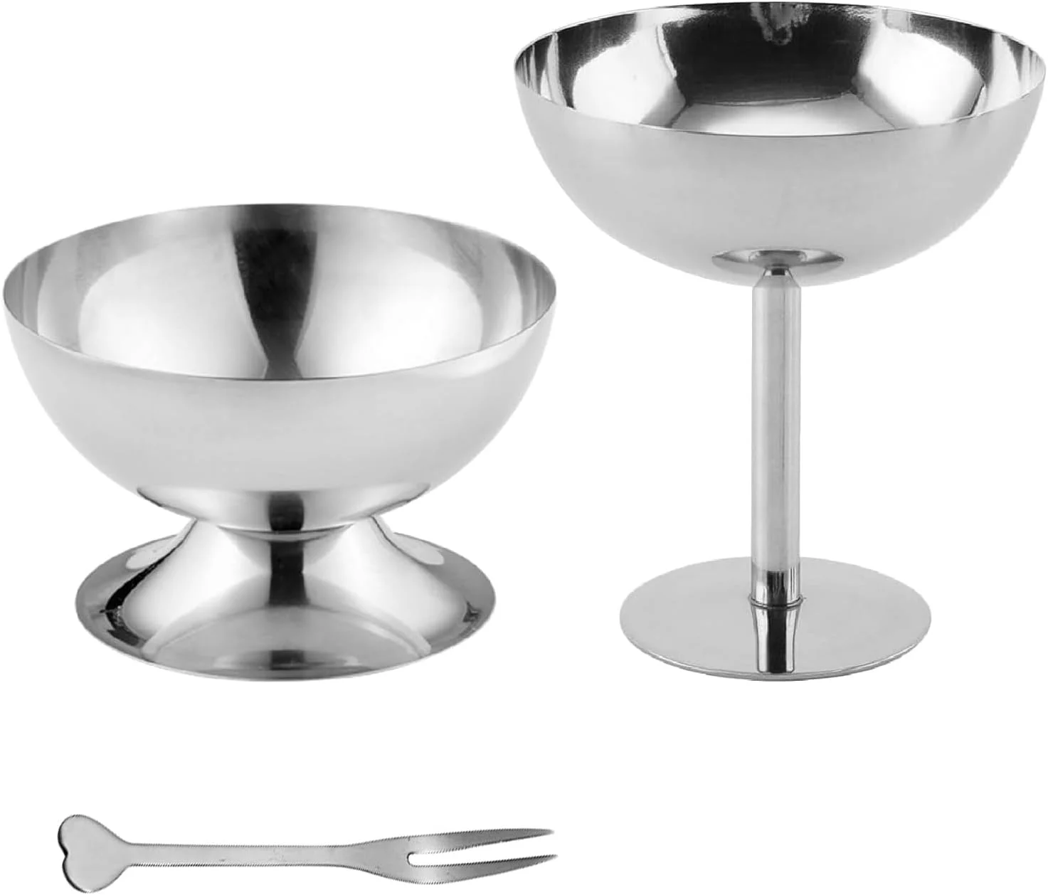 ظرف بستنی استیل Integrity، بسته 2 عددی، کاسه دسر استیل پایه دار، فنجان دسر استیل قابل استفاده مجدد برای دسر، ادویه، تنقلات، شیرینی، میوه، سالاد، پودینگ ظرف بستنی استیل Integrity، بسته 2 عددی، کاسه دسر استیل پایه دار، فنجان دسر استیل قابل استفاده مجدد برای دسر، ادویه، تنقلات، شیرینی، میوه، سالاد، پودینگ