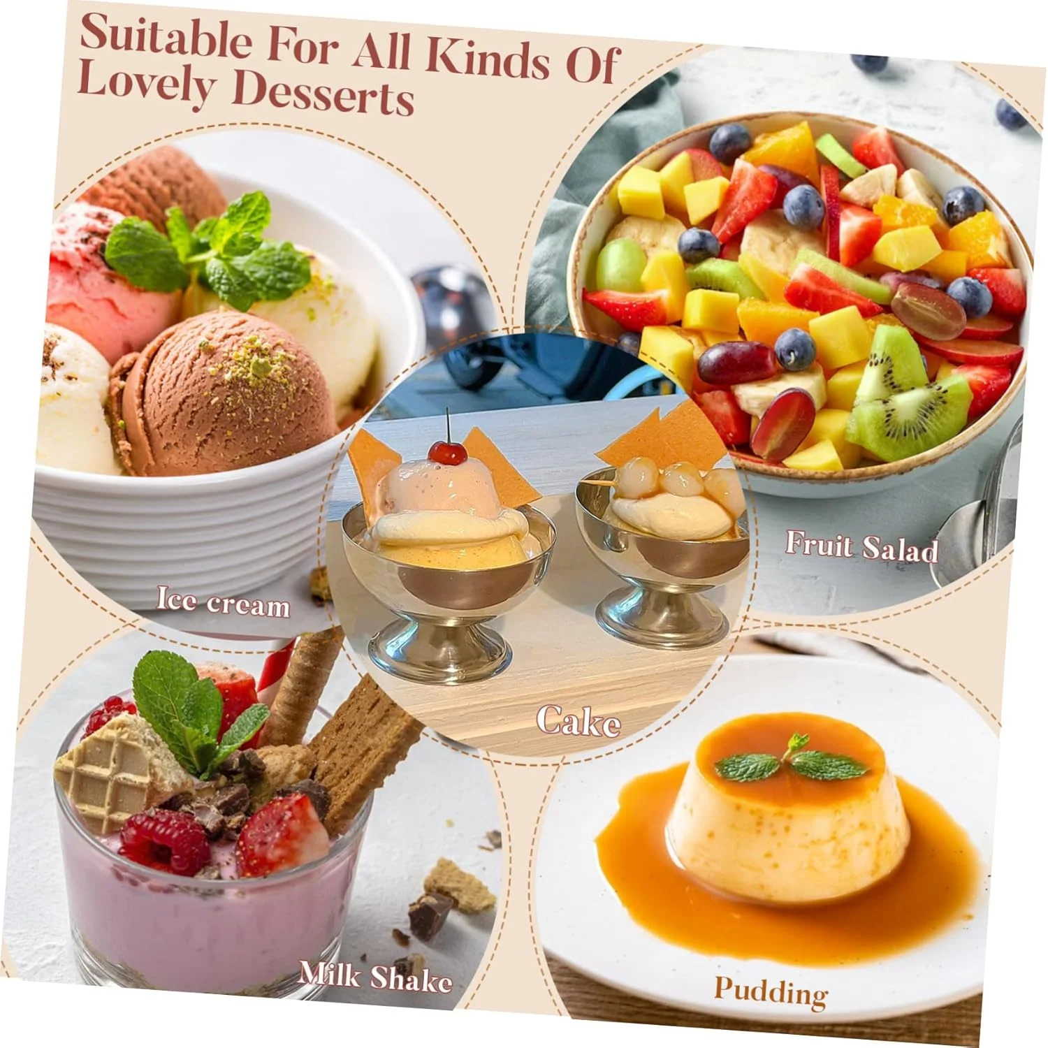 جام بستنی Ipetboom، جام سالاد، نگهدارنده اسنک، کاسه میوه، کاسه بستنی استیل ضد زنگ خلاقانه، جام دسر، میوه، اسنک، آب نبات، متوسط جام بستنی Ipetboom، جام سالاد، نگهدارنده اسنک، کاسه میوه، کاسه بستنی استیل ضد زنگ خلاقانه، جام دسر، میوه، اسنک، آب نبات، متوسط