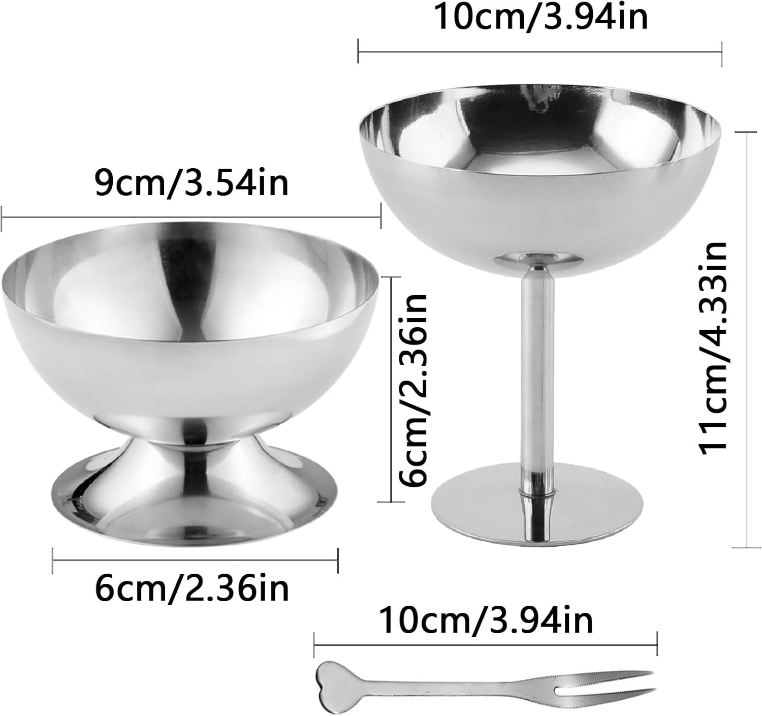 ظرف بستنی استیل Integrity، بسته 2 عددی، کاسه دسر استیل پایه دار، فنجان دسر استیل قابل استفاده مجدد برای دسر، ادویه، تنقلات، شیرینی، میوه، سالاد، پودینگ ظرف بستنی استیل Integrity، بسته 2 عددی، کاسه دسر استیل پایه دار، فنجان دسر استیل قابل استفاده مجدد برای دسر، ادویه، تنقلات، شیرینی، میوه، سالاد، پودینگ