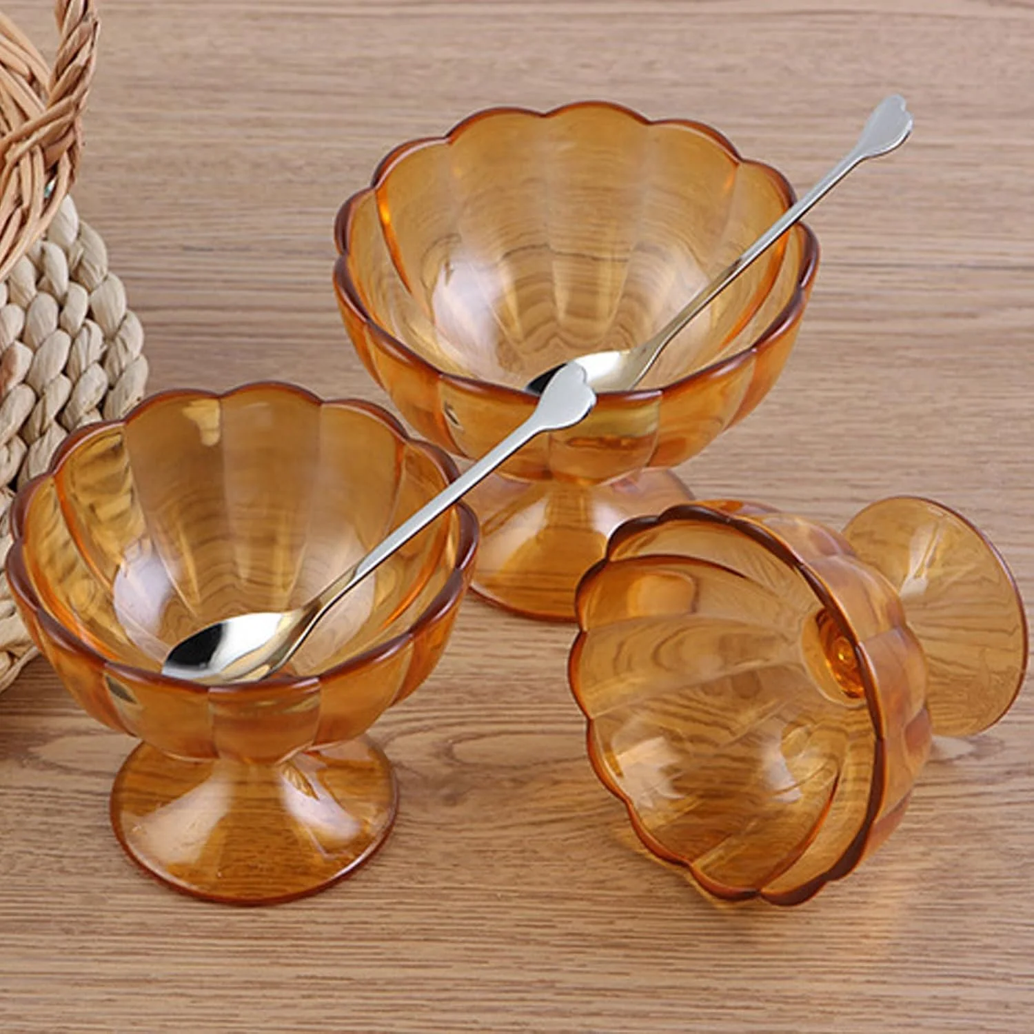 Jectse ست 3 عددی کاسه دسر پایه دار زیبا با قاشق استیل، فنجان پودینگ، مناسب مهمانی، خانواده، بار، کافه، رویدادهای فضای باز، پیک نیک، بستنی، سالاد میوه، اسنک، کوکتل (قهوه ای تیره) Jectse ست 3 عددی کاسه دسر پایه دار زیبا با قاشق استیل، فنجان پودینگ، مناسب مهمانی، خانواده، بار، کافه، رویدادهای فضای باز، پیک نیک، بستنی، سالاد میوه، اسنک، کوکتل (قهوه ای تیره)