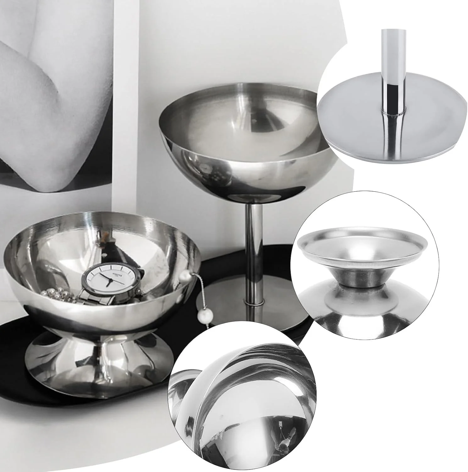 ظرف بستنی استیل Integrity، بسته 2 عددی، کاسه دسر استیل پایه دار، فنجان دسر استیل قابل استفاده مجدد برای دسر، ادویه، تنقلات، شیرینی، میوه، سالاد، پودینگ ظرف بستنی استیل Integrity، بسته 2 عددی، کاسه دسر استیل پایه دار، فنجان دسر استیل قابل استفاده مجدد برای دسر، ادویه، تنقلات، شیرینی، میوه، سالاد، پودینگ