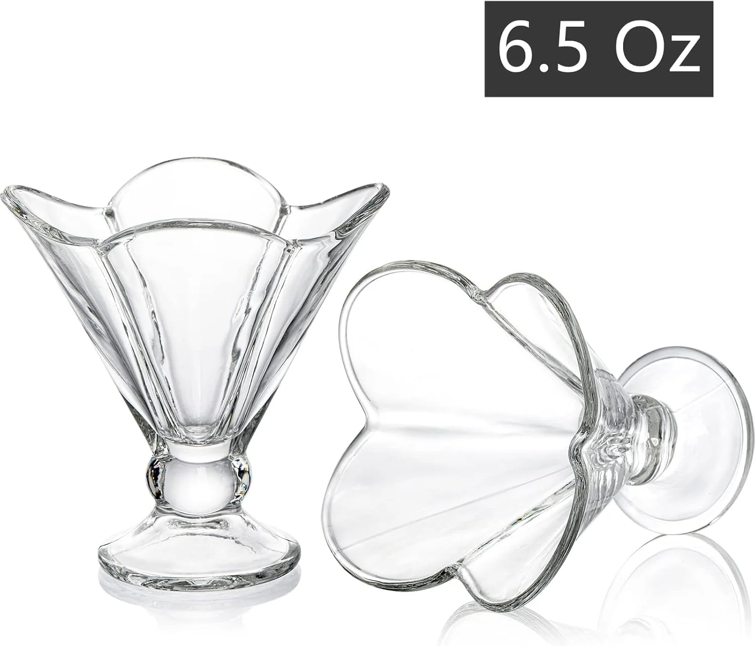 ظروف بستنی، ست 6 عددی، 250 میلی لیتر - ظروف دسر با کیفیت عالی و 100% بدون سرب، ظروف بستنی خوری پایه دار، ظرف دسر پودینگ، ظرف میوه پایه دار ظروف بستنی، ست 6 عددی، 250 میلی لیتر - ظروف دسر با کیفیت عالی و 100% بدون سرب، ظروف بستنی خوری پایه دار، ظرف دسر پودینگ، ظرف میوه پایه دار