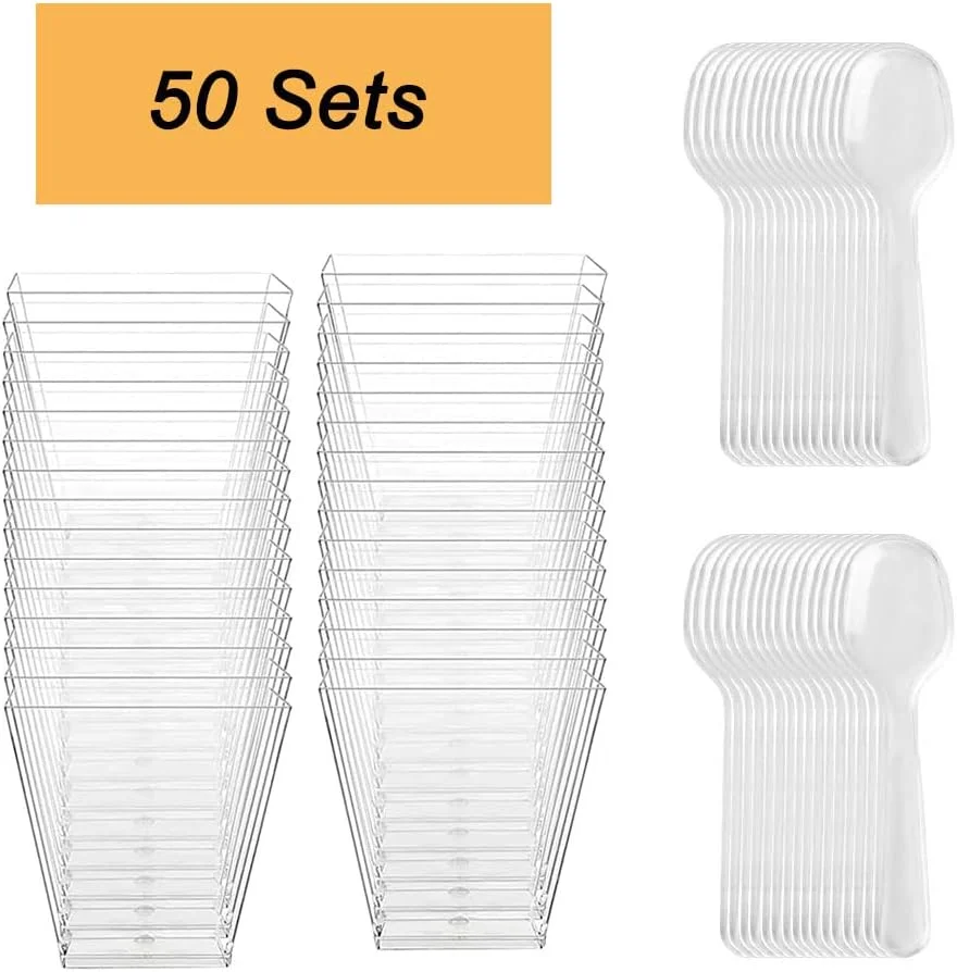 ظروف دسر پلاستیکی Jesdavan، کاسه دسر 60 میلی لیتری، 50 عدد کاسه دسر با قاشق، کاسه دسر قابل استفاده مجدد، فنجان دسر پلاستیکی DIY، ست کاسه دسر برای خانه، دسر، پیک نیک، مهمانی ظروف دسر پلاستیکی Jesdavan، کاسه دسر 60 میلی لیتری، 50 عدد کاسه دسر با قاشق، کاسه دسر قابل استفاده مجدد، فنجان دسر پلاستیکی DIY، ست کاسه دسر برای خانه، دسر، پیک نیک، مهمانی