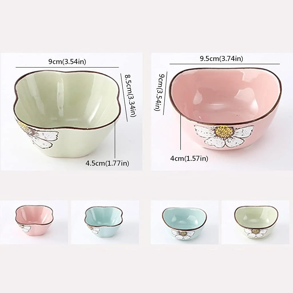 کاسه های کوچک سرامیکی، مناسب دسر، بستنی، غلات، سالاد و پیش غذا، قابل استفاده در مایکروویو، ماشین ظرفشویی و یخچال، 10 عدد