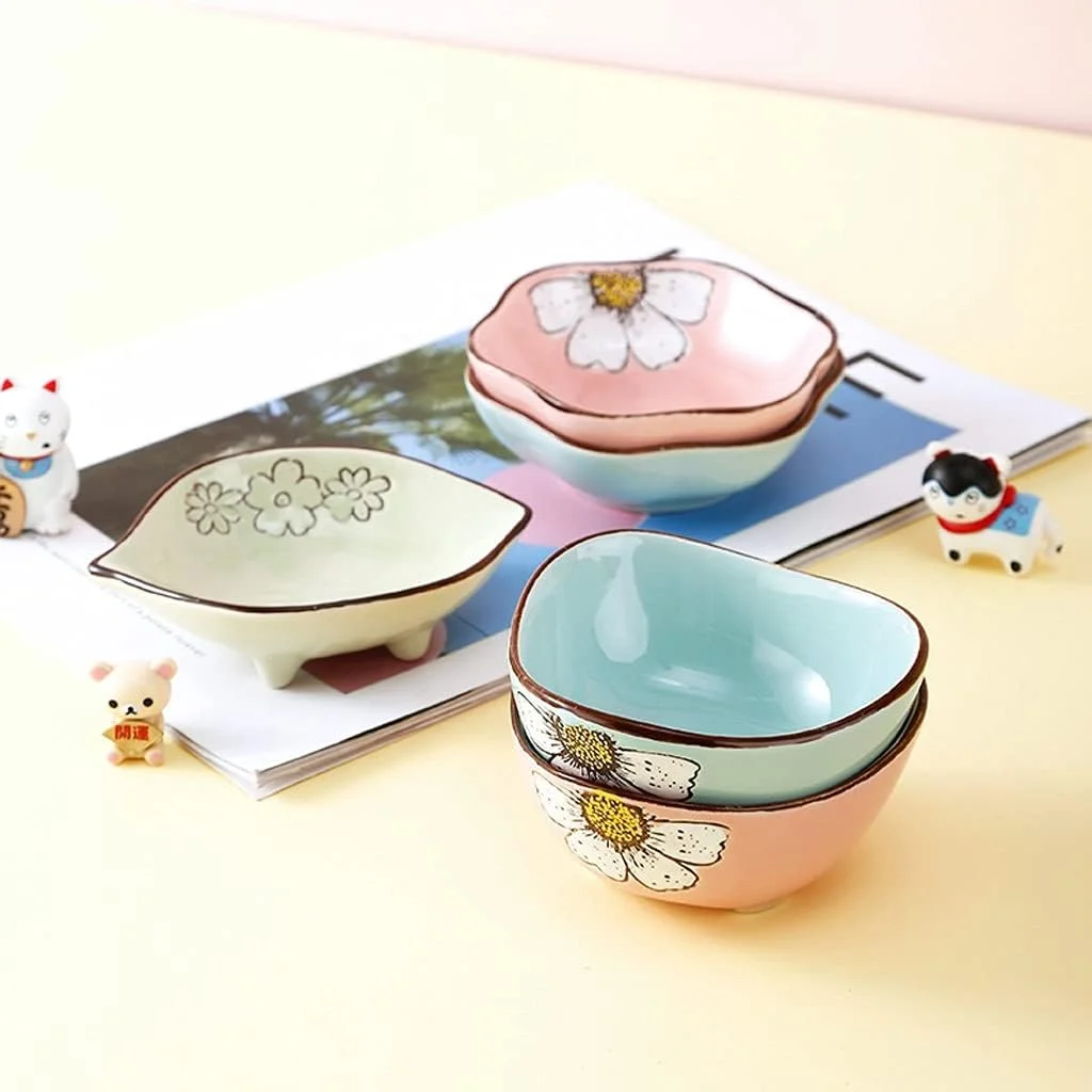 کاسه های کوچک سرامیکی، مناسب دسر، بستنی، غلات، سالاد و پیش غذا، قابل استفاده در مایکروویو، ماشین ظرفشویی و یخچال، 10 عدد