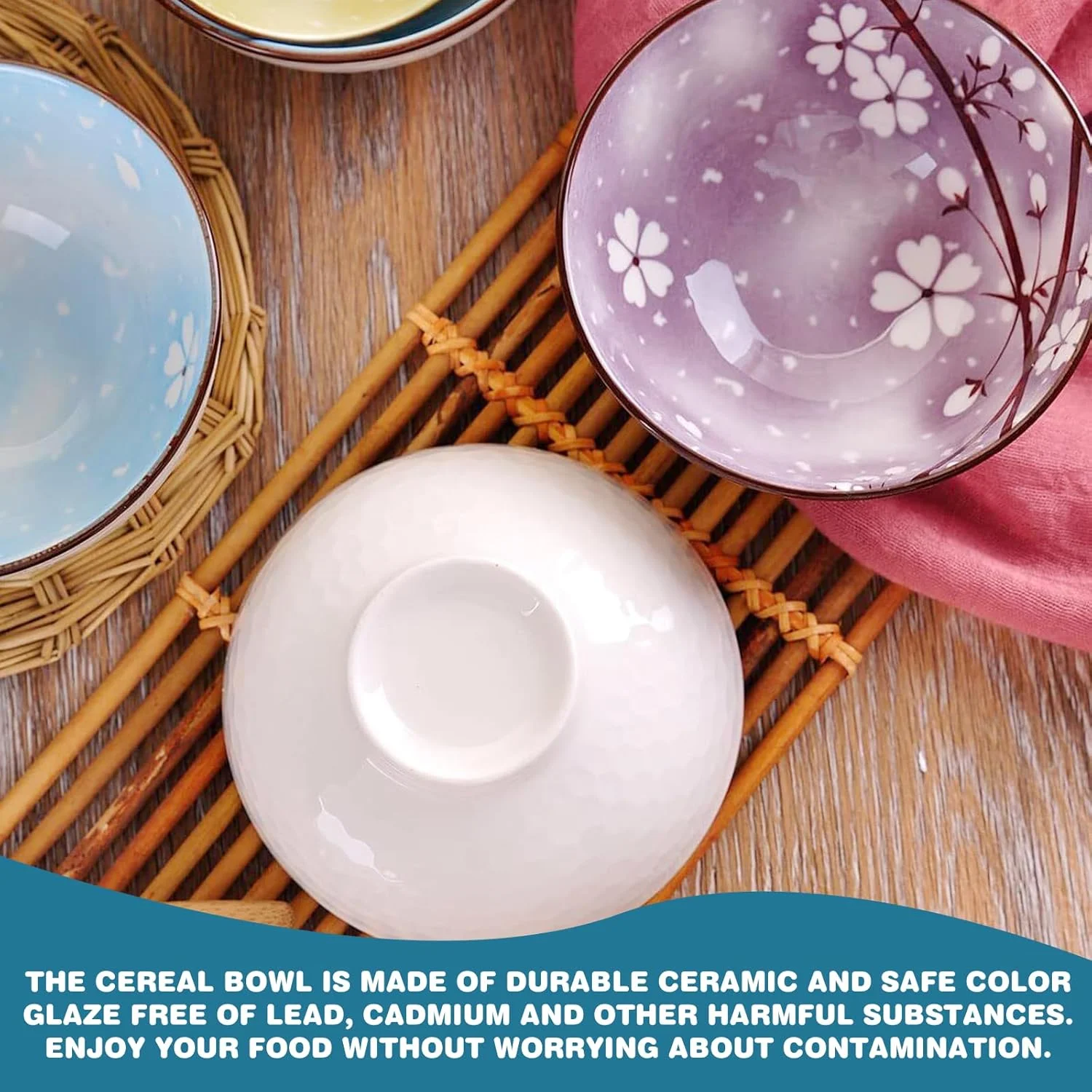 ست کاسه غلات خوری هوموری، مجموعه 6 عددی، کاسه دسر چینی 300 میلی لیتری، کاسه های سرامیکی کوچک رنگارنگ، کاسه های سرامیکی ژاپنی، ست کاسه برای میان وعده، برنج، غلات، دسر، بستنی (Sakura) ست کاسه غلات خوری هوموری، مجموعه 6 عددی، کاسه دسر چینی 300 میلی لیتری، کاسه های سرامیکی کوچک رنگارنگ، کاسه های سرامیکی ژاپنی، ست کاسه برای میان وعده، برنج، غلات، دسر، بستنی (Sakura)