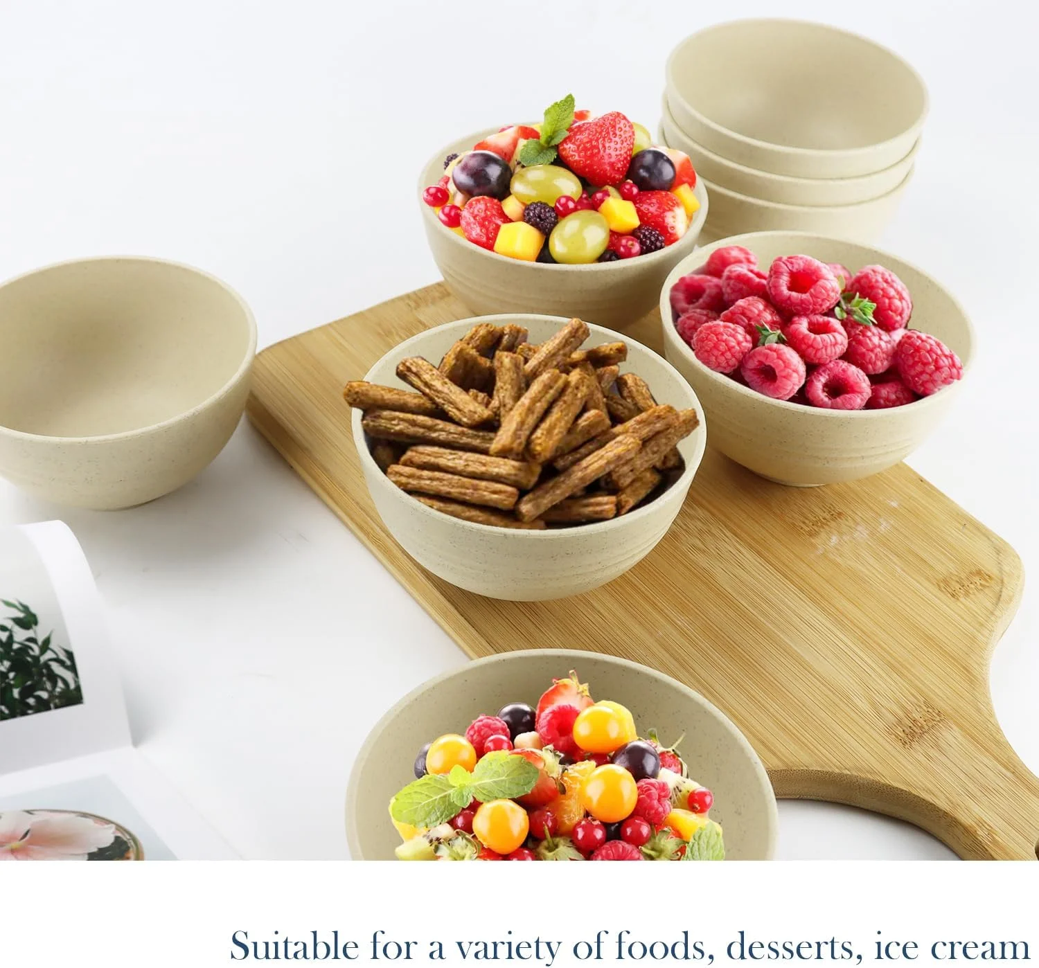 ظروف دسر خوری 300 میلی لیتری Homienly، ظروف کوچک از جنس کاه گندم، ظروف کوچک قابل استفاده مجدد برای کودکان، ظرف کوچک برای بستنی، مخلفات، میوه، تنقلات، کنترل مقدار غذا، نشکن، سبک وزن، قابل استفاده در مایکروویو (بژ) ظروف دسر خوری 300 میلی لیتری Homienly، ظروف کوچک از جنس کاه گندم، ظروف کوچک قابل استفاده مجدد برای کودکان، ظرف کوچک برای بستنی، مخلفات، میوه، تنقلات، کنترل مقدار غذا، نشکن، سبک وزن، قابل استفاده در مایکروویو (بژ)