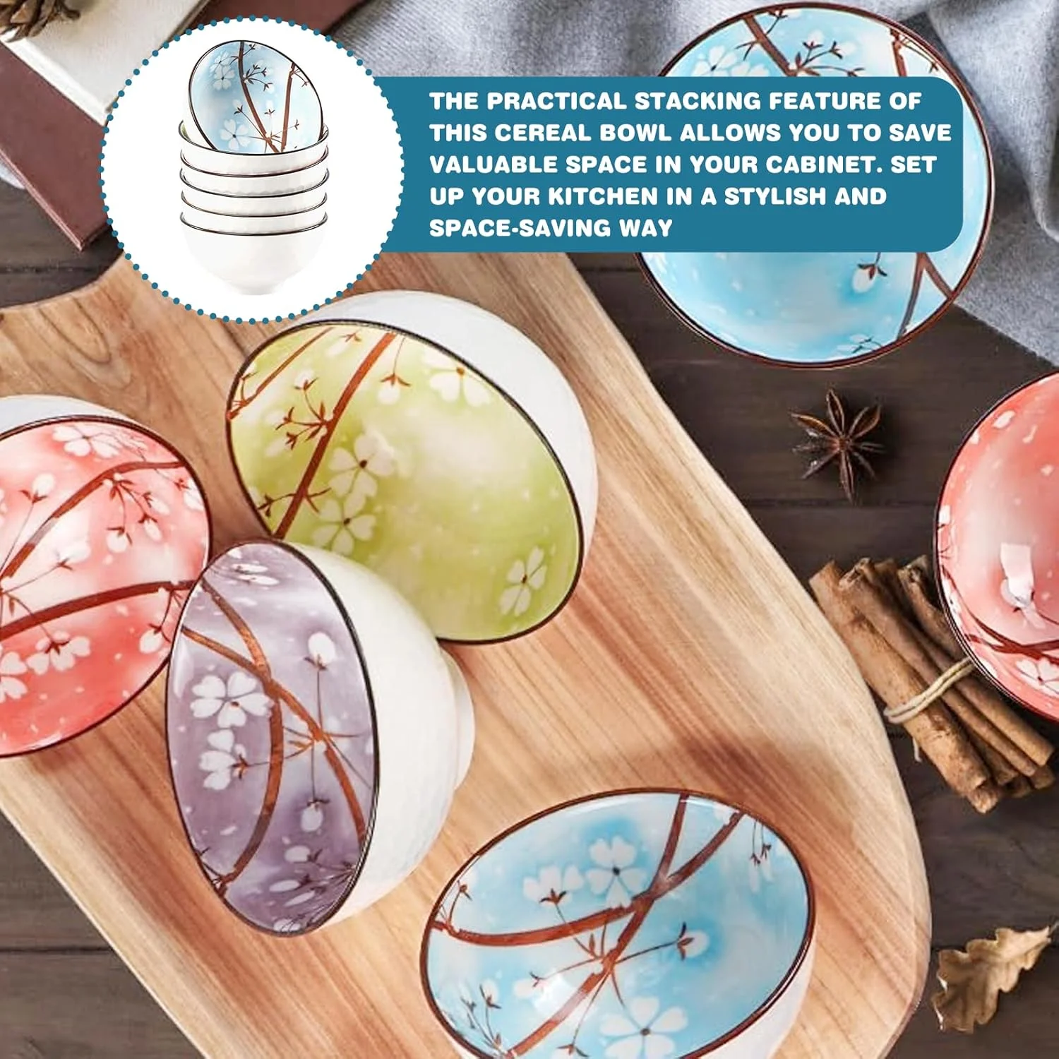 ست کاسه غلات خوری هوموری، مجموعه 6 عددی، کاسه دسر چینی 300 میلی لیتری، کاسه های سرامیکی کوچک رنگارنگ، کاسه های سرامیکی ژاپنی، ست کاسه برای میان وعده، برنج، غلات، دسر، بستنی (Sakura) ست کاسه غلات خوری هوموری، مجموعه 6 عددی، کاسه دسر چینی 300 میلی لیتری، کاسه های سرامیکی کوچک رنگارنگ، کاسه های سرامیکی ژاپنی، ست کاسه برای میان وعده، برنج، غلات، دسر، بستنی (Sakura)