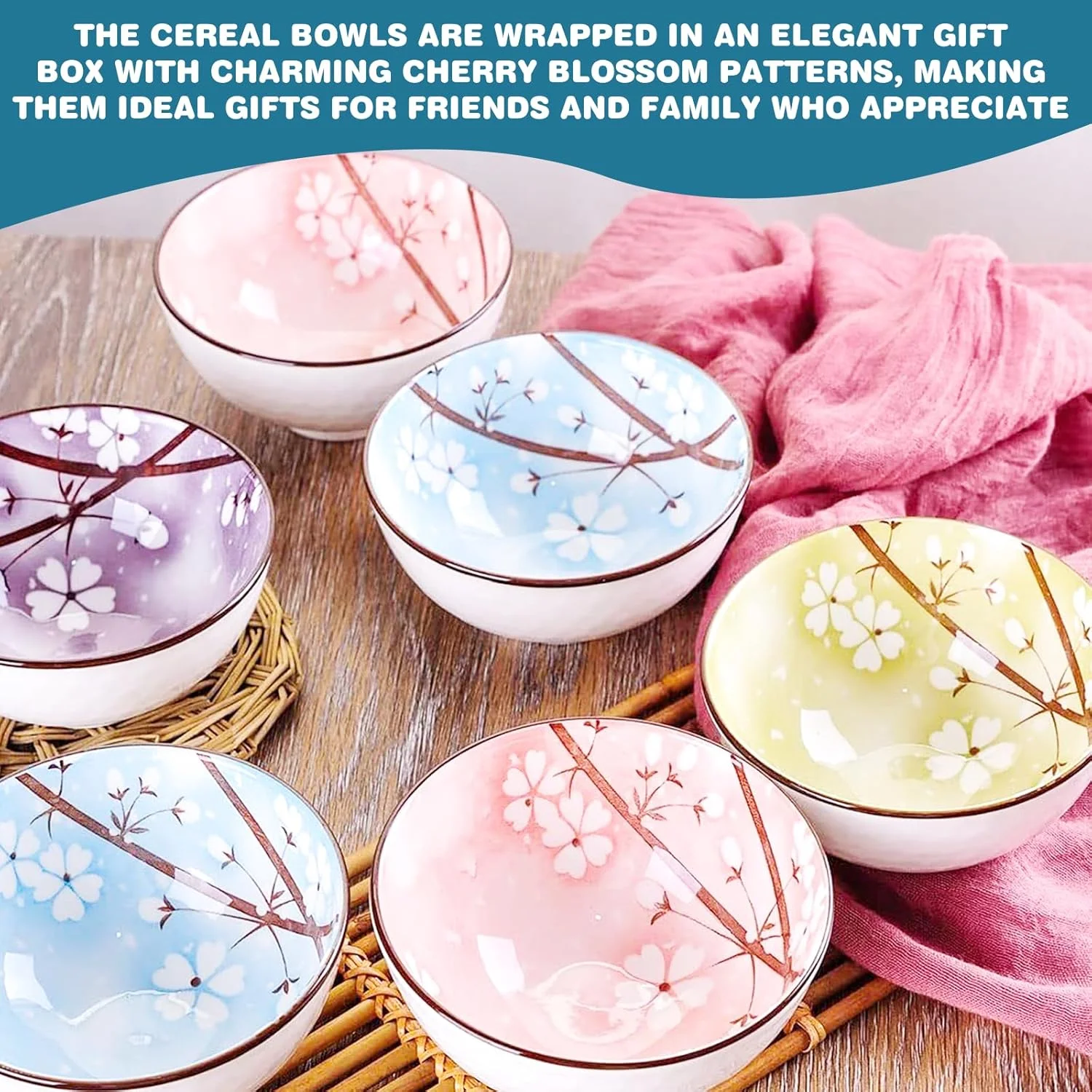 ست کاسه غلات خوری هوموری، مجموعه 6 عددی، کاسه دسر چینی 300 میلی لیتری، کاسه های سرامیکی کوچک رنگارنگ، کاسه های سرامیکی ژاپنی، ست کاسه برای میان وعده، برنج، غلات، دسر، بستنی (Sakura) ست کاسه غلات خوری هوموری، مجموعه 6 عددی، کاسه دسر چینی 300 میلی لیتری، کاسه های سرامیکی کوچک رنگارنگ، کاسه های سرامیکی ژاپنی، ست کاسه برای میان وعده، برنج، غلات، دسر، بستنی (Sakura)