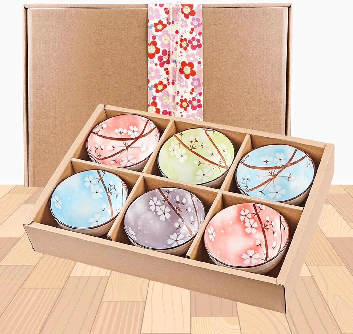 ست کاسه غلات خوری هوموری، مجموعه 6 عددی، کاسه دسر چینی 300 میلی لیتری، کاسه های سرامیکی کوچک رنگارنگ، کاسه های سرامیکی ژاپنی، ست کاسه برای میان وعده، برنج، غلات، دسر، بستنی (Sakura) ست کاسه غلات خوری هوموری، مجموعه 6 عددی، کاسه دسر چینی 300 میلی لیتری، کاسه های سرامیکی کوچک رنگارنگ، کاسه های سرامیکی ژاپنی، ست کاسه برای میان وعده، برنج، غلات، دسر، بستنی (Sakura)