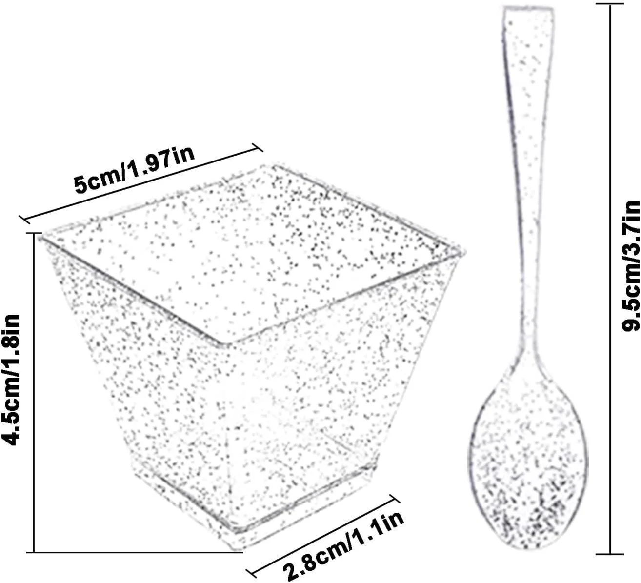 HHMMEDE کاسه های دسر، فنجان مینی چیزکیک مربعی با قاشق، کاسه دسر اکلیلی طلایی نقره ای، دسر مهمانی، پیش غذا، میوه (طلایی) HHMMEDE کاسه های دسر، فنجان مینی چیزکیک مربعی با قاشق، کاسه دسر اکلیلی طلایی نقره ای، دسر مهمانی، پیش غذا، میوه (طلایی)